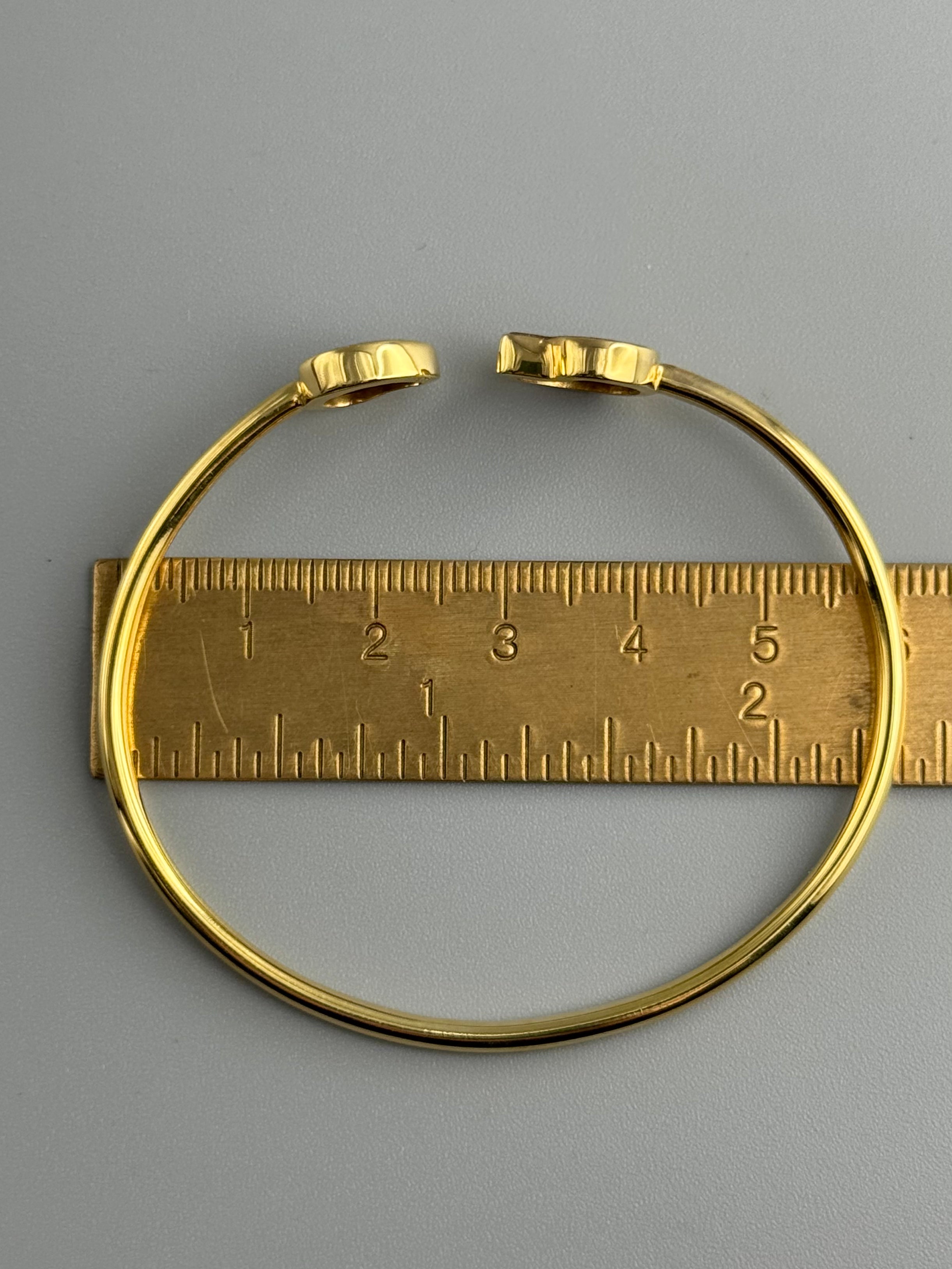 •DUO• ammonite + gold twist-on cuff bracelet