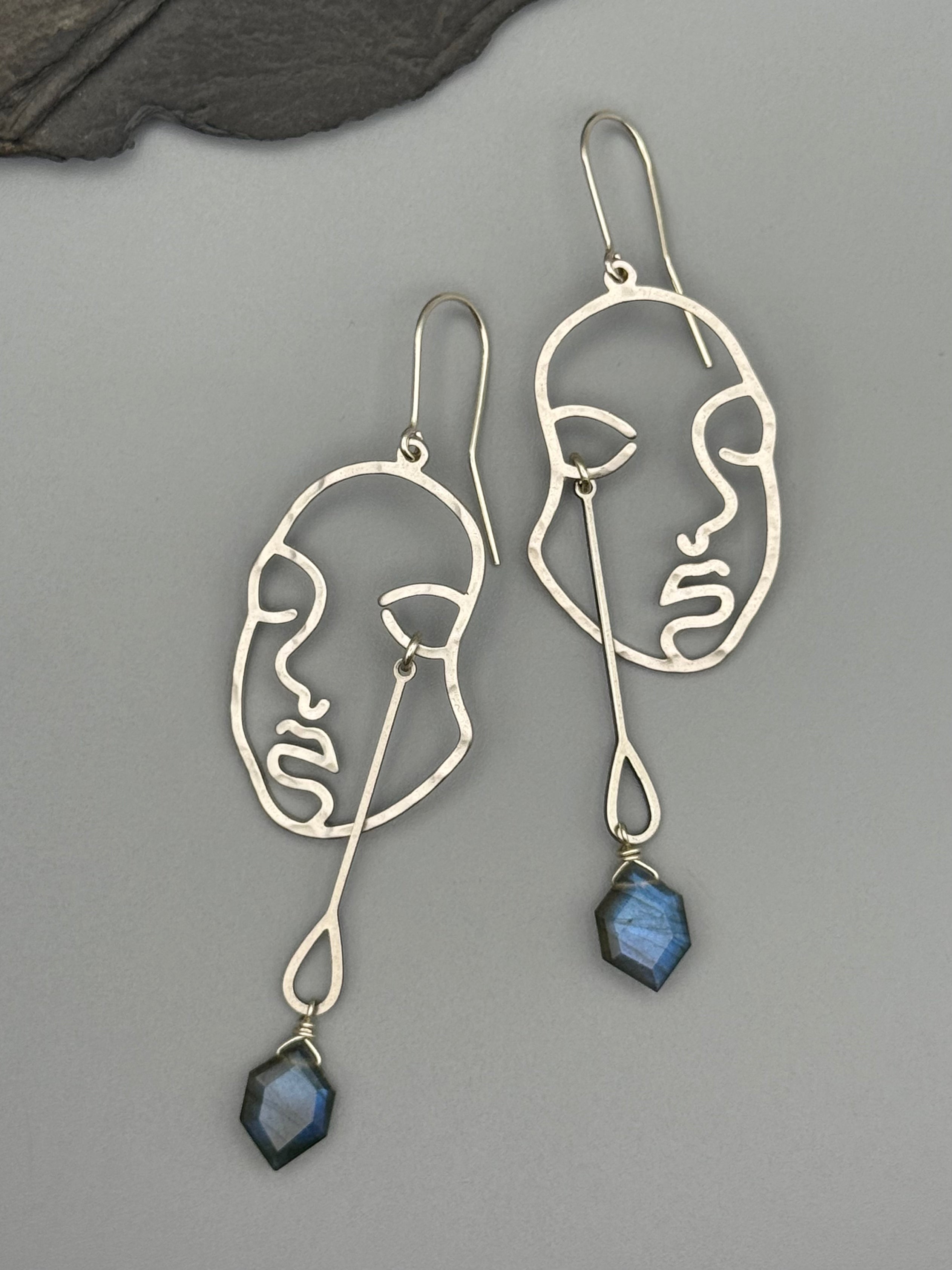 •CRY IF I WANT TO• labradorite + silver earrings