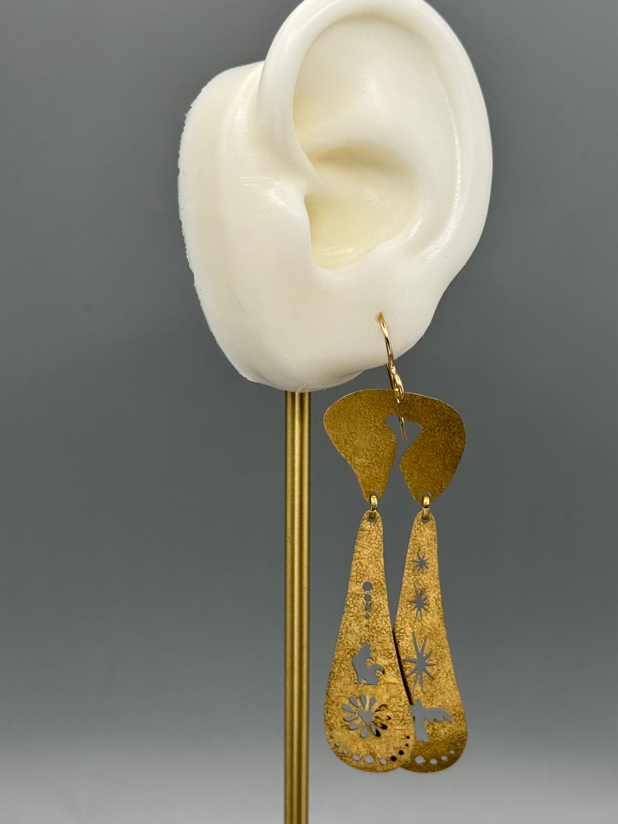 •SPIRIT GUARDIANS• gold dangle earrings