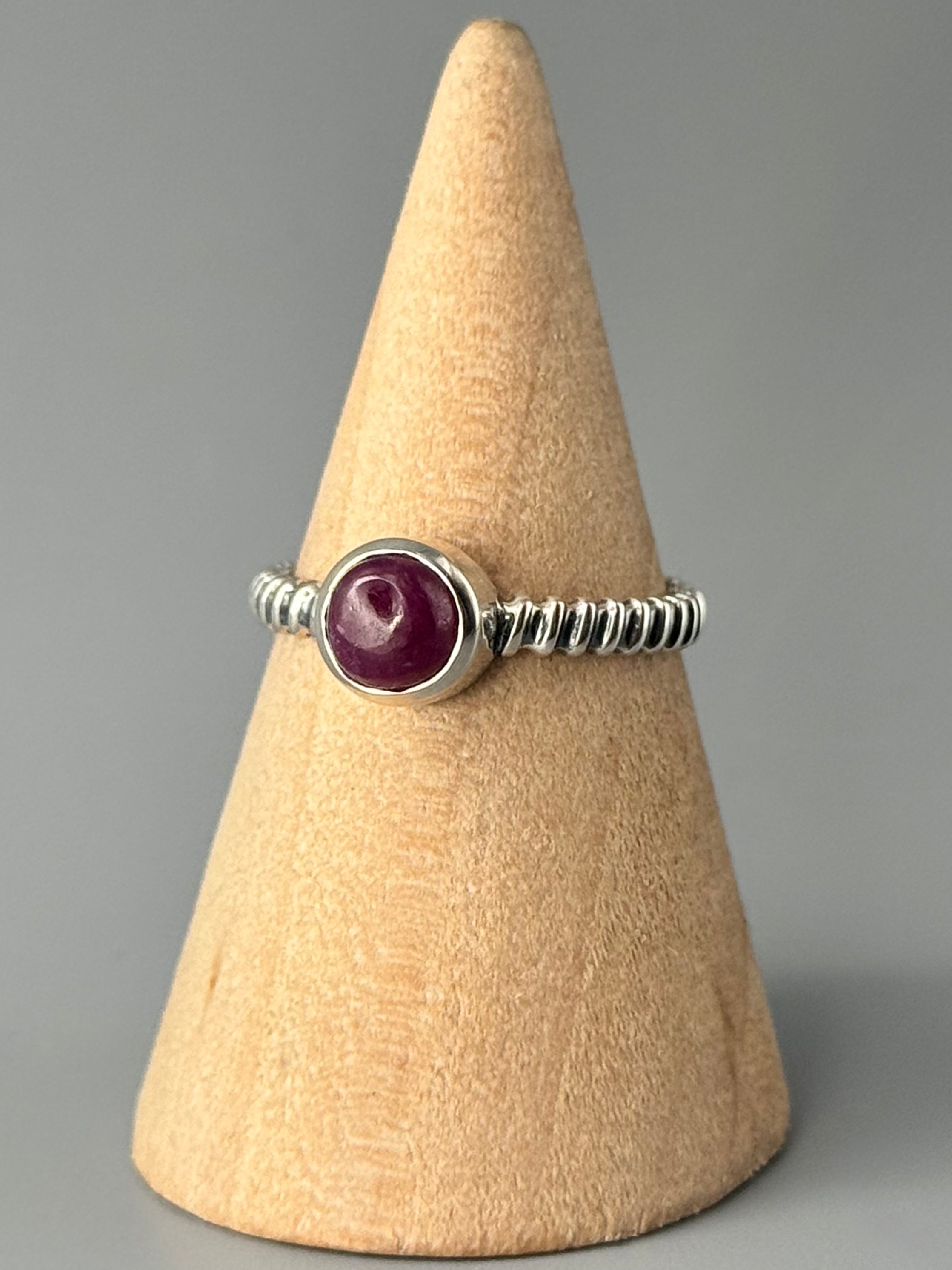 •RUBY - TWISTED• sterling silver ring (various sizes)