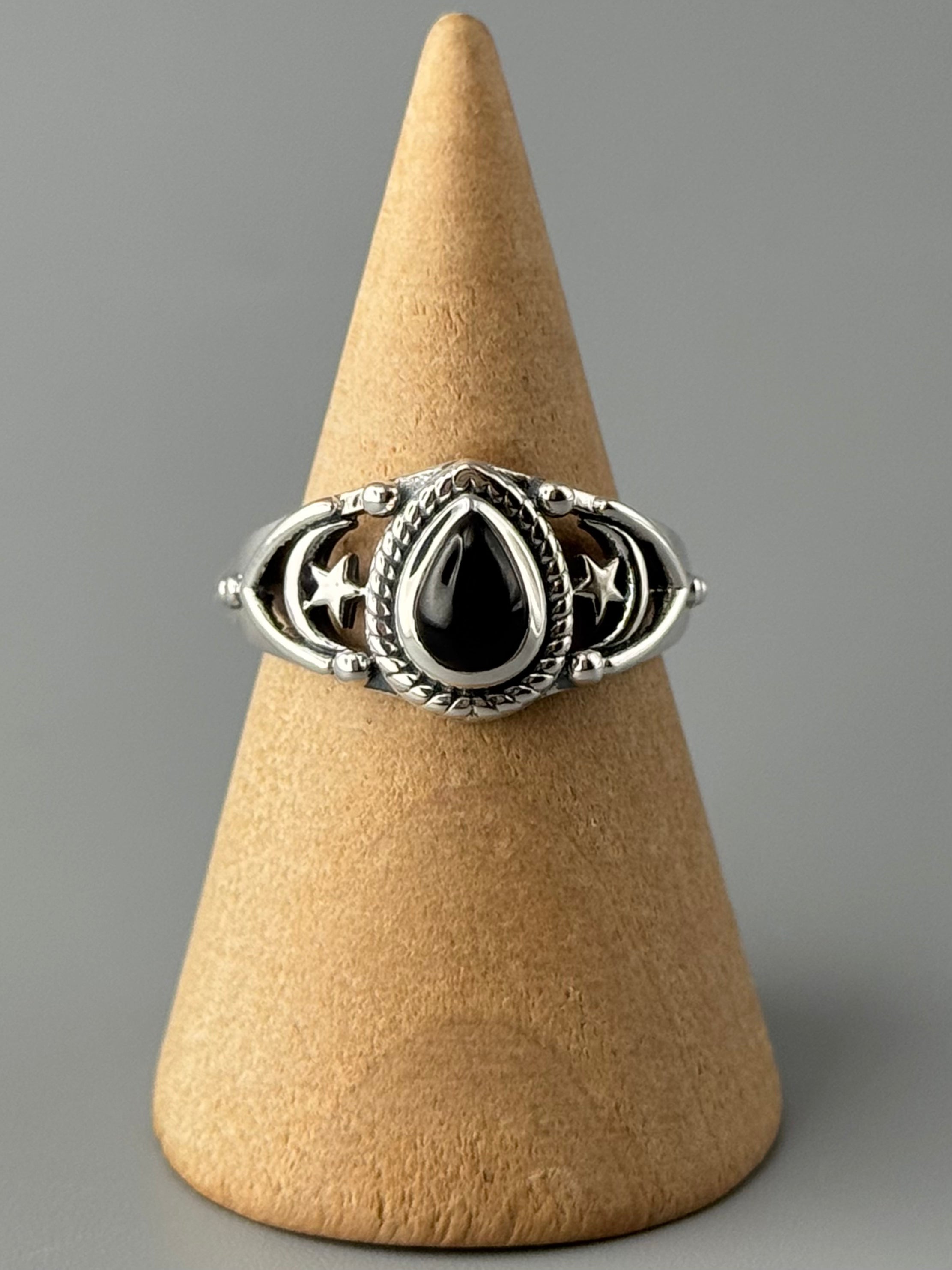 •BLACK ONYX - COSMIC• sterling silver ring (various sizes)