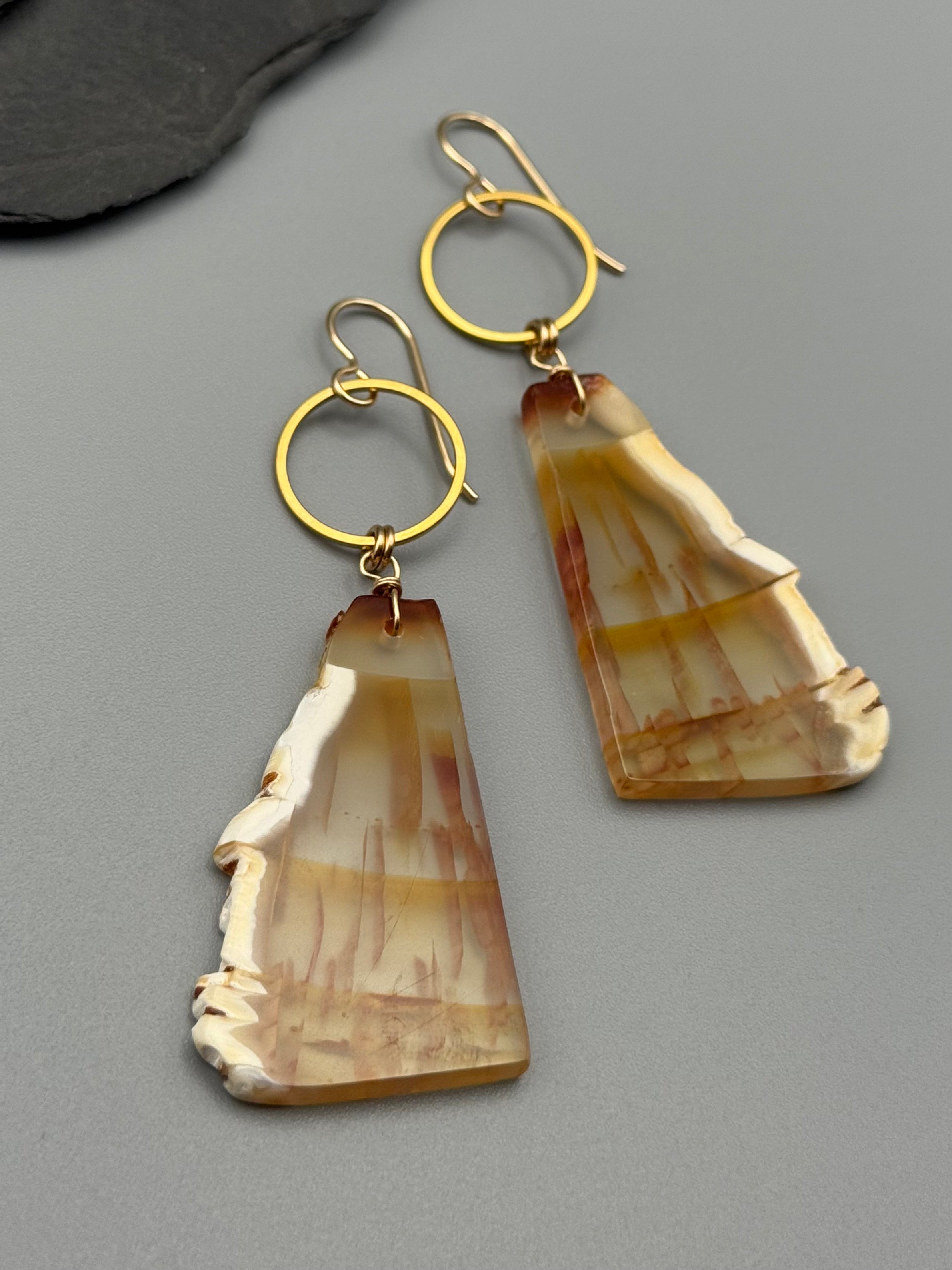 •LUNA• carnelian + gold earrings