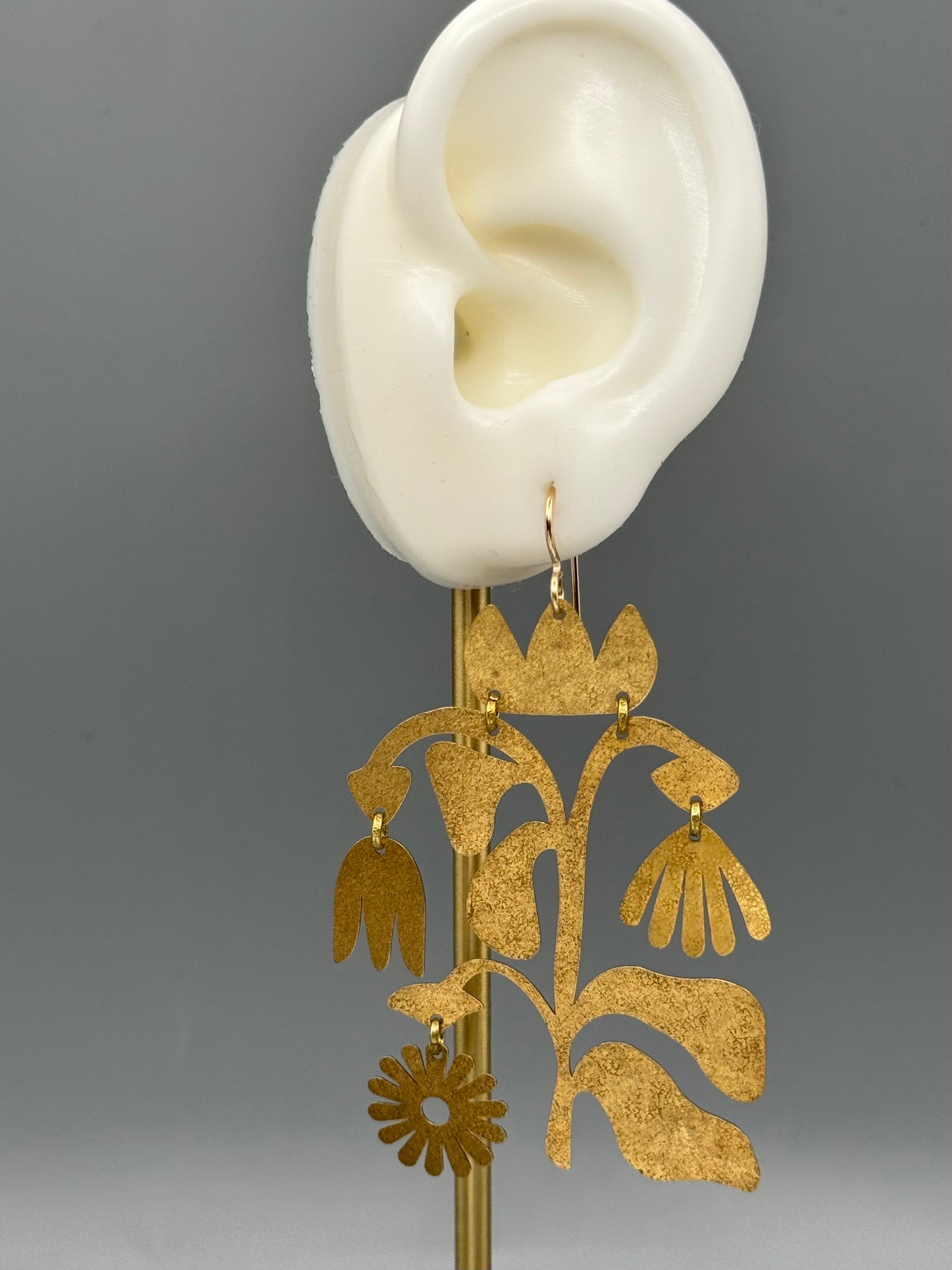 •WILD• gold dangle earrings