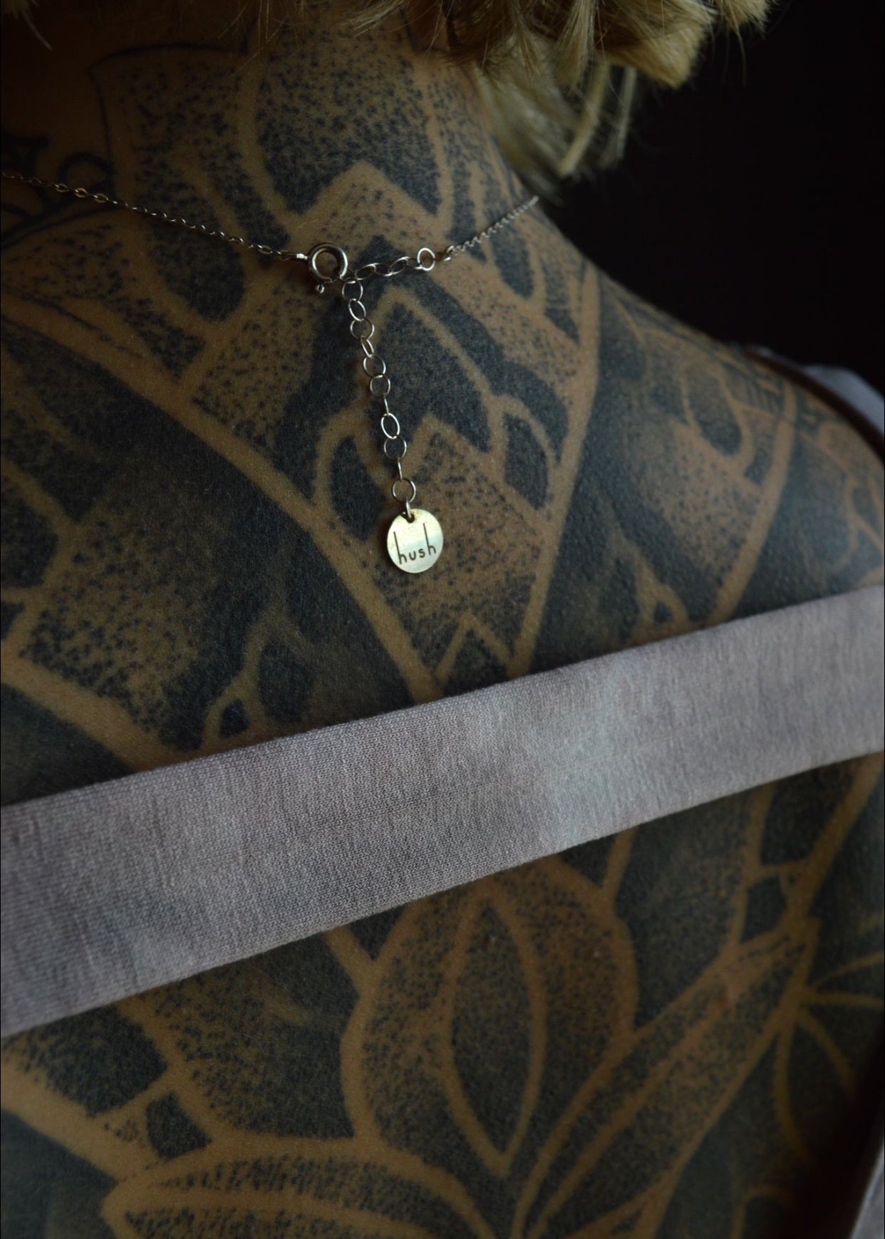 •LUNA• garnet + lodolite gold necklace (18"-20" long)