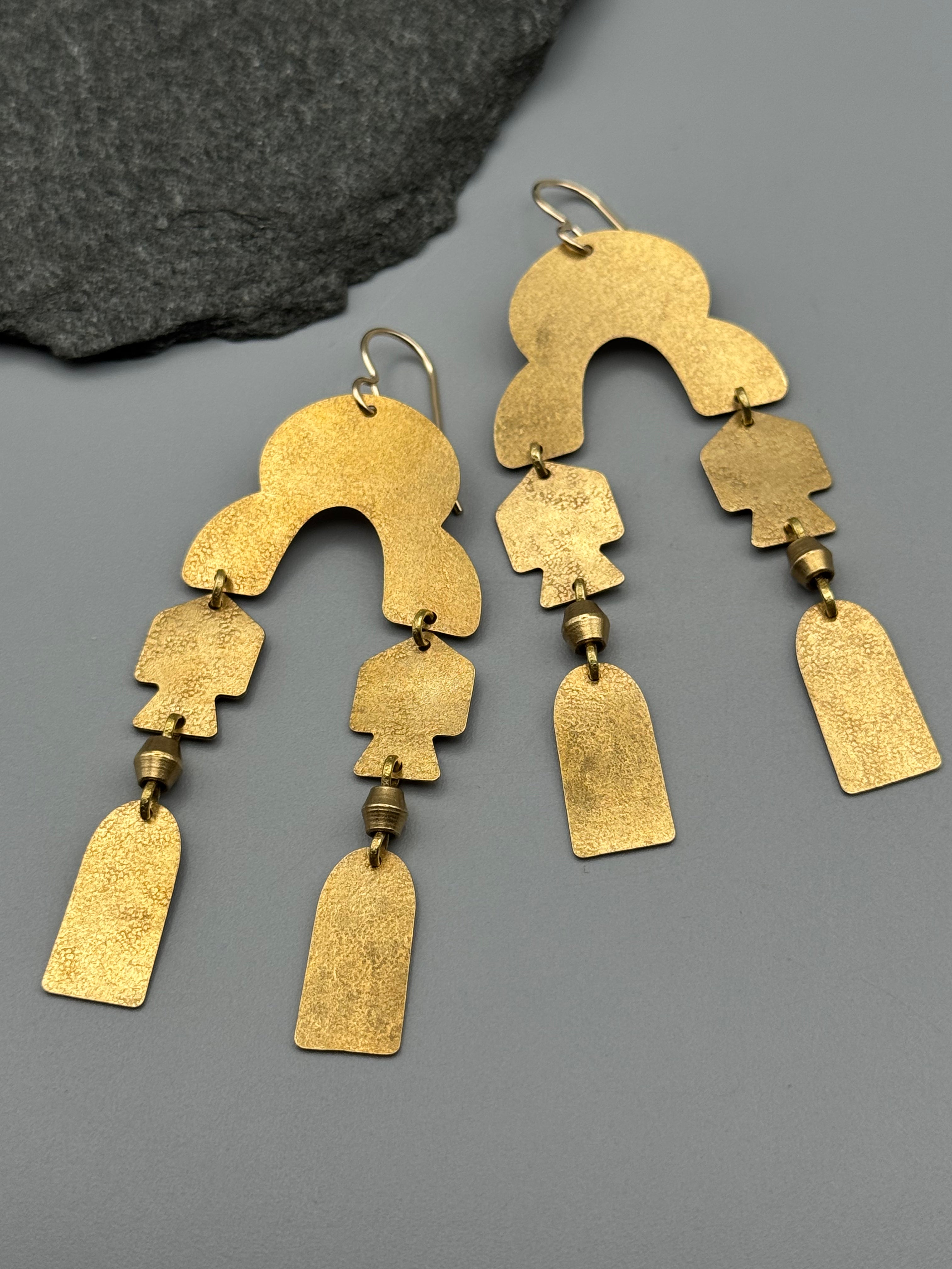 •UPSTREAM• gold dangle earrings