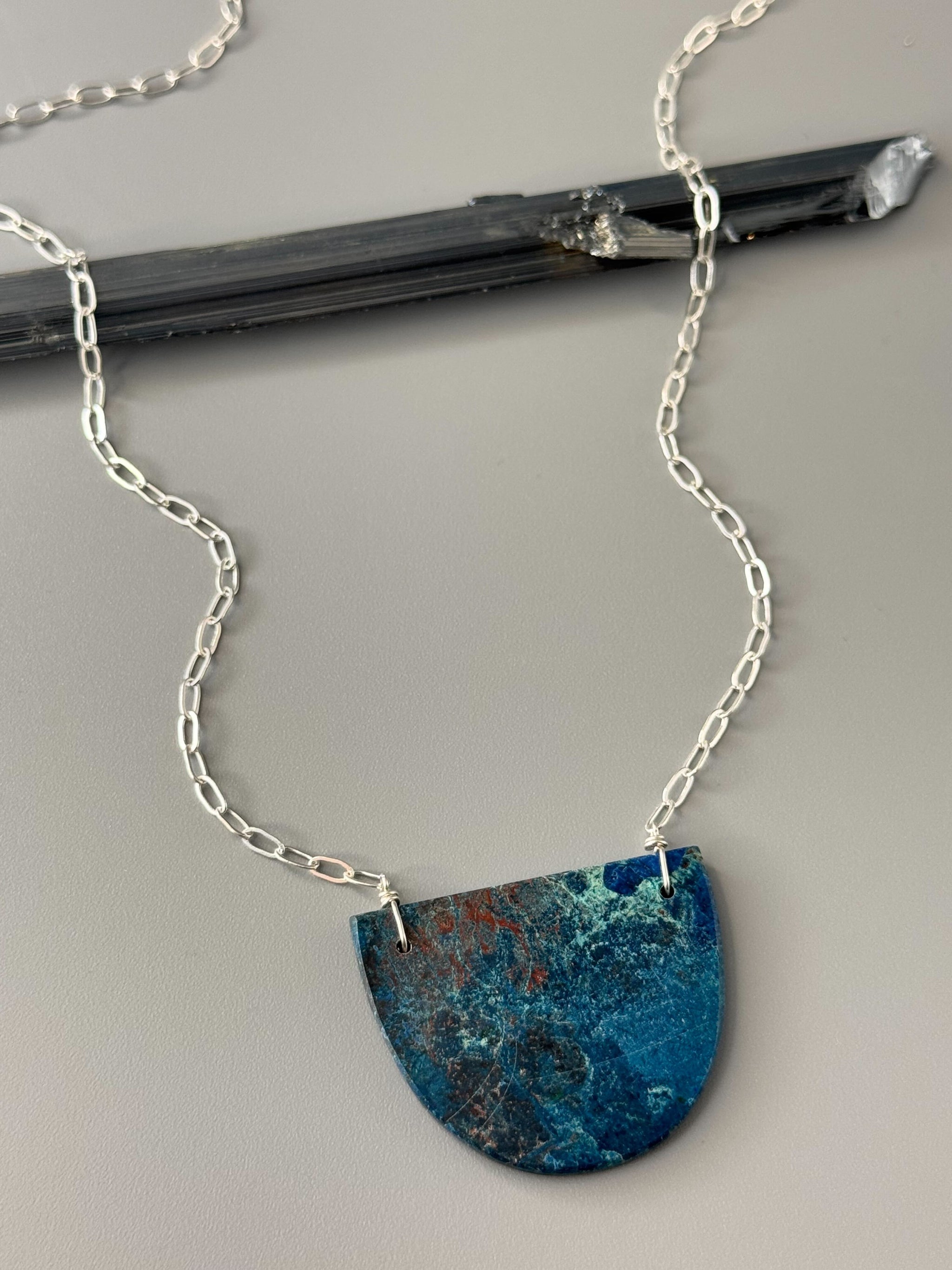•AEON• carnelian agate + silver necklace (16