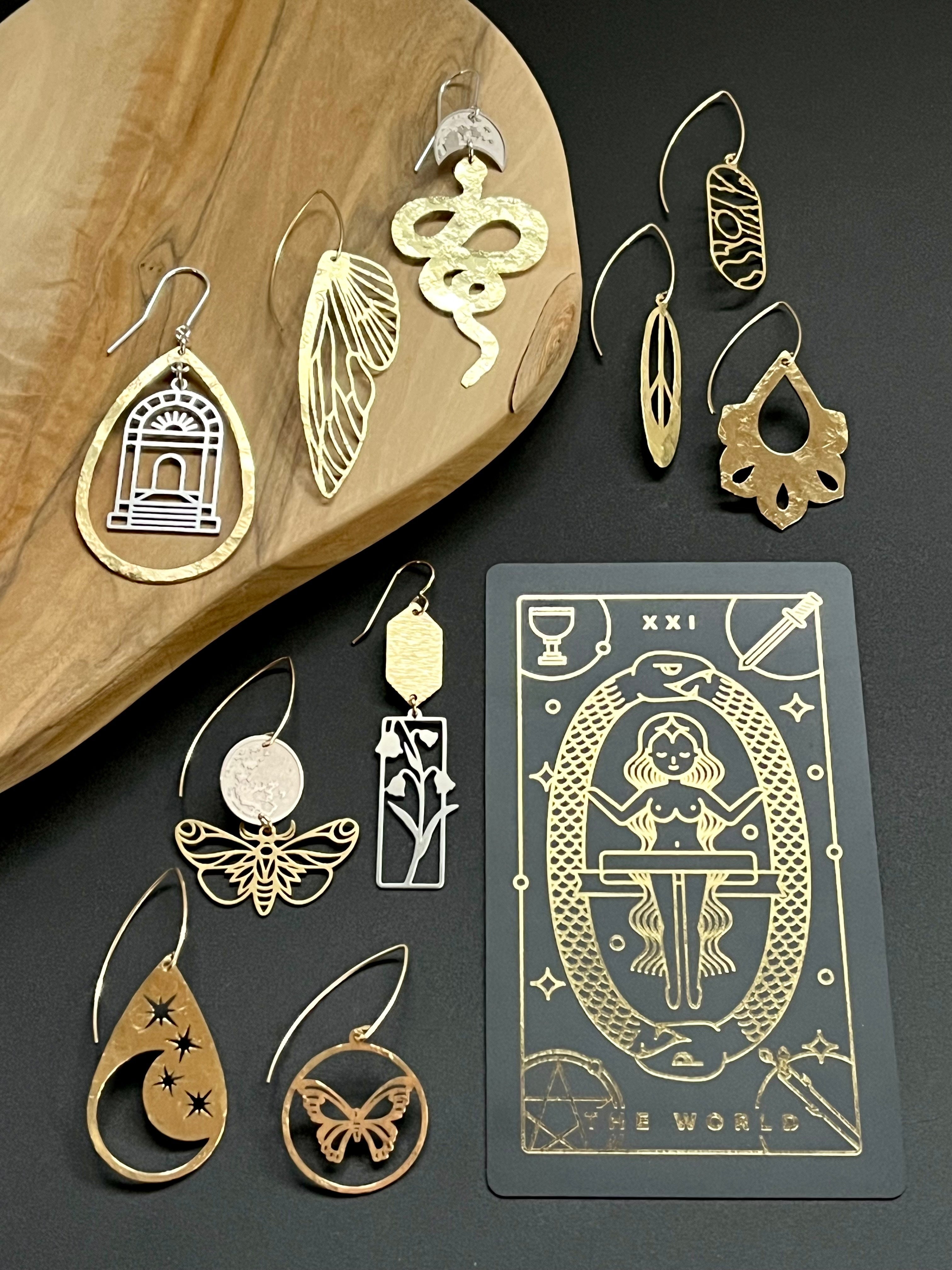 •SYLVANUS• mixed metal dangle earrings