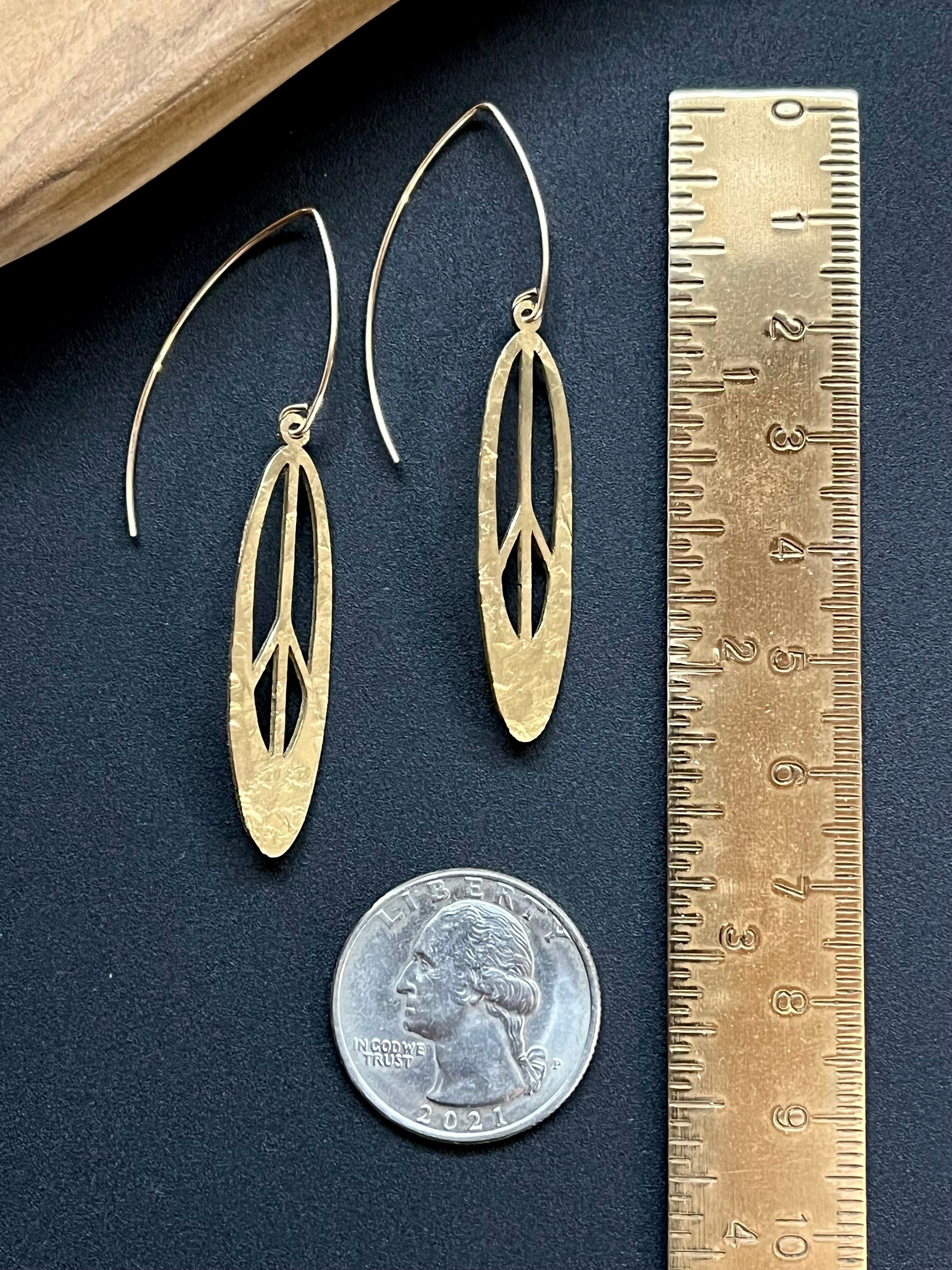 •LOVE ONE ANOTHER• mixed metal dangle earrings