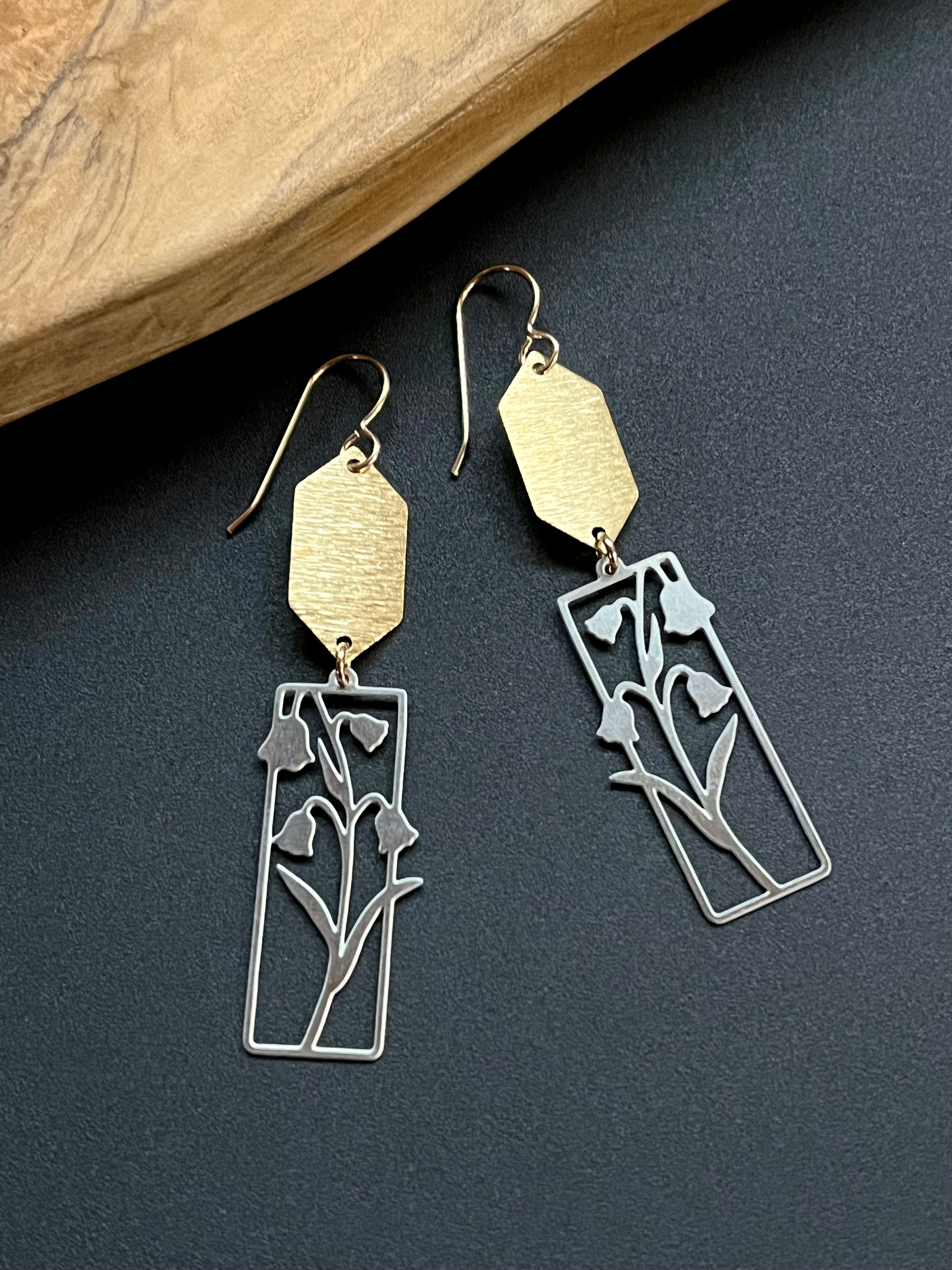 •CANTERBURY TALES• mixed metal dangle earrings