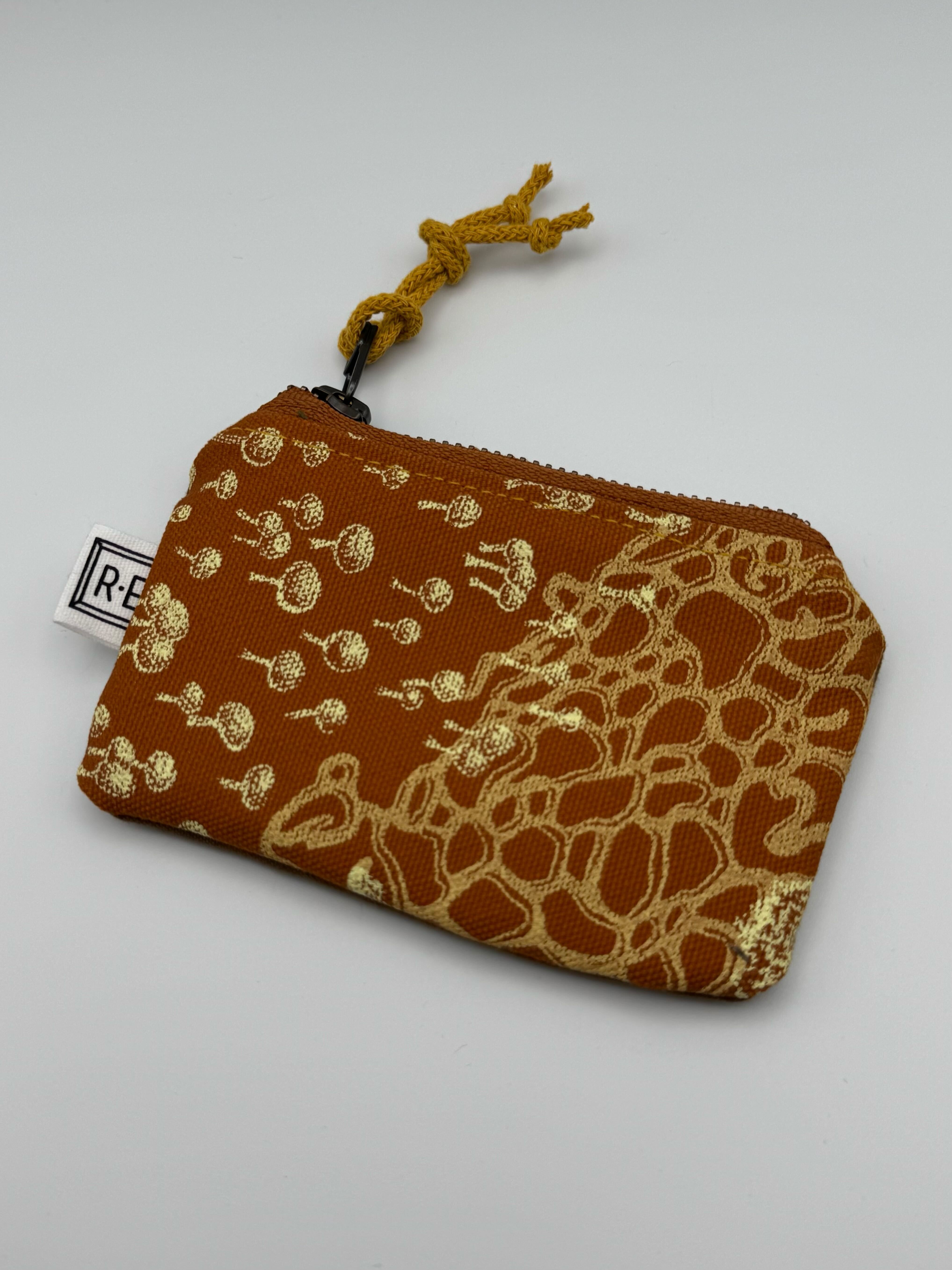•CARD POUCH - SLIME MOLD• waxed canvas bag