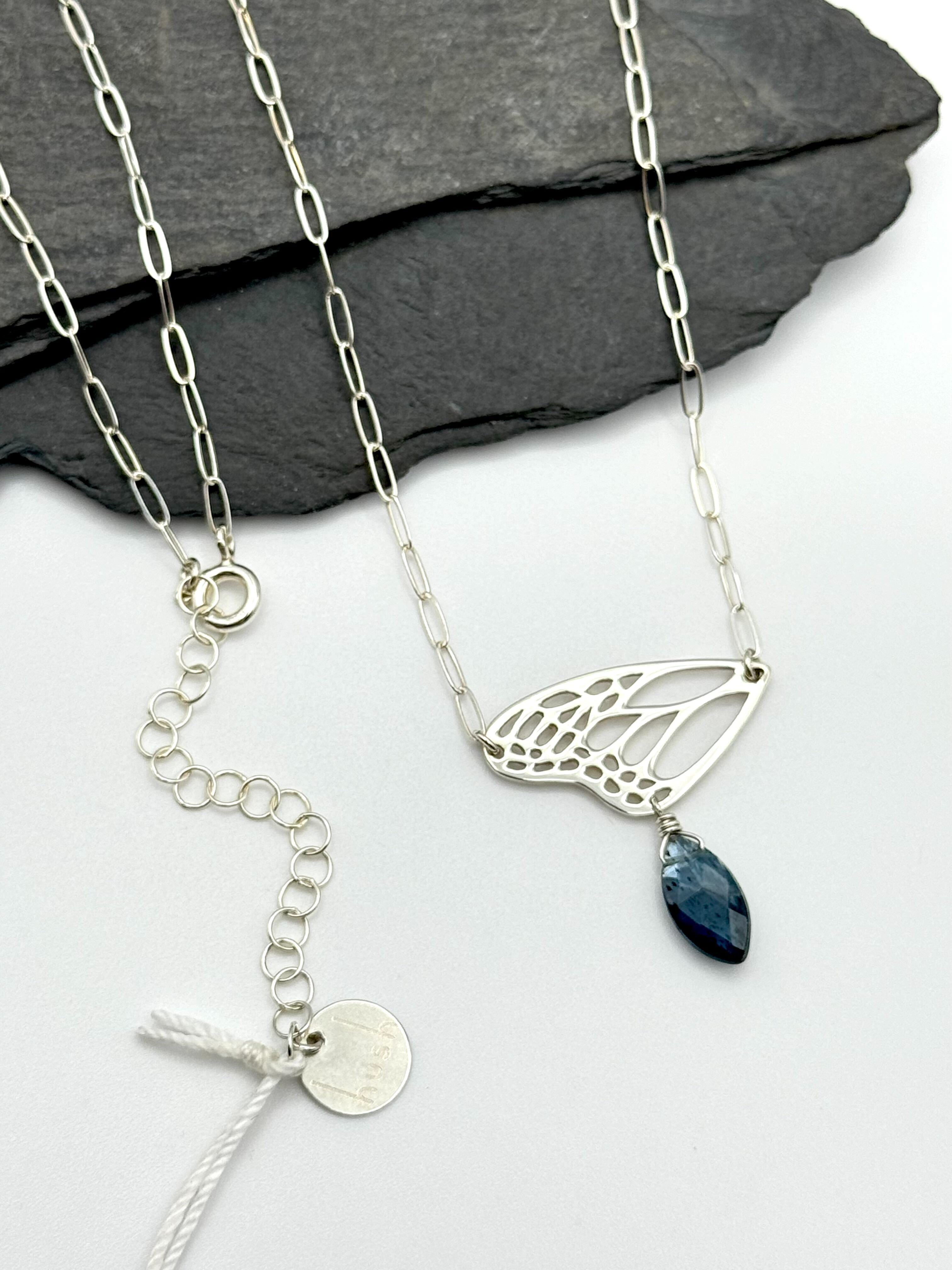 •RENEWAL• royal kyanite + silver necklace (18"-20" long)