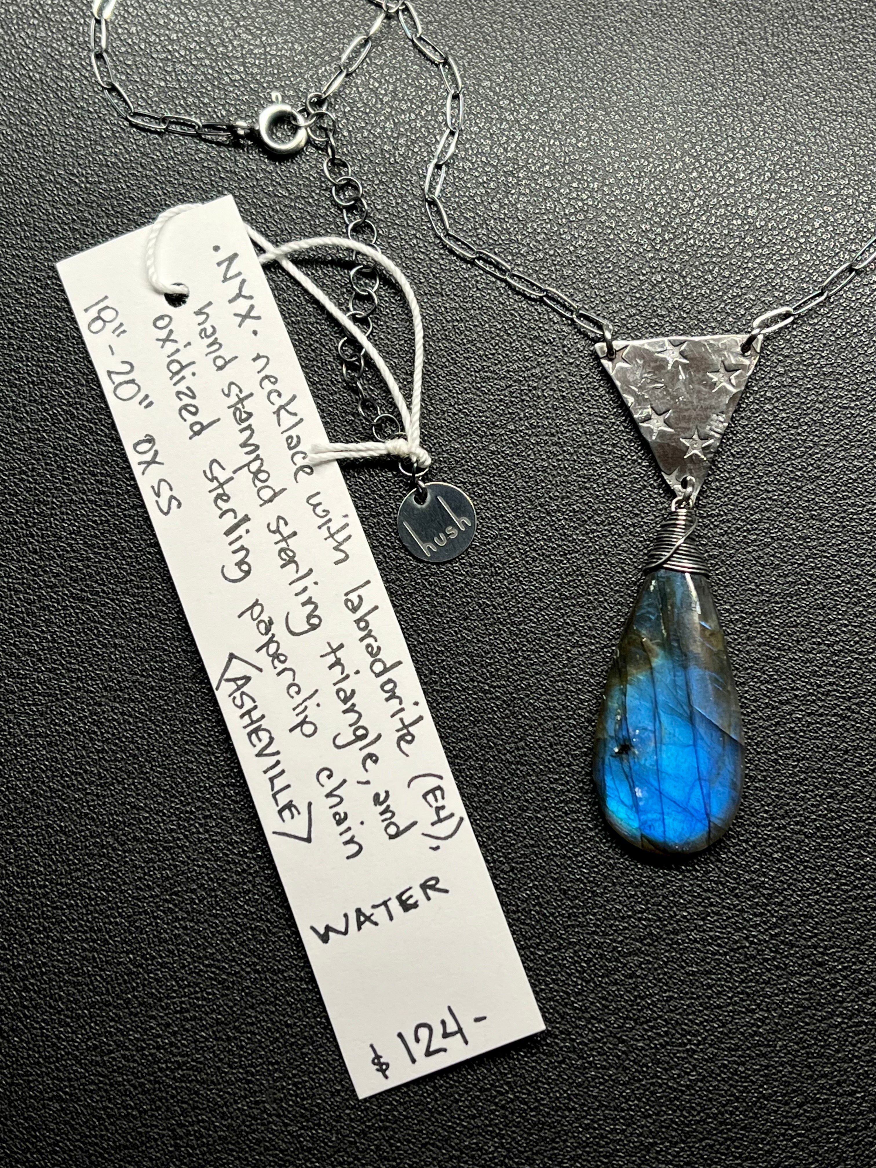 •NYX• labradorite + stars + silver necklace (18"-20")