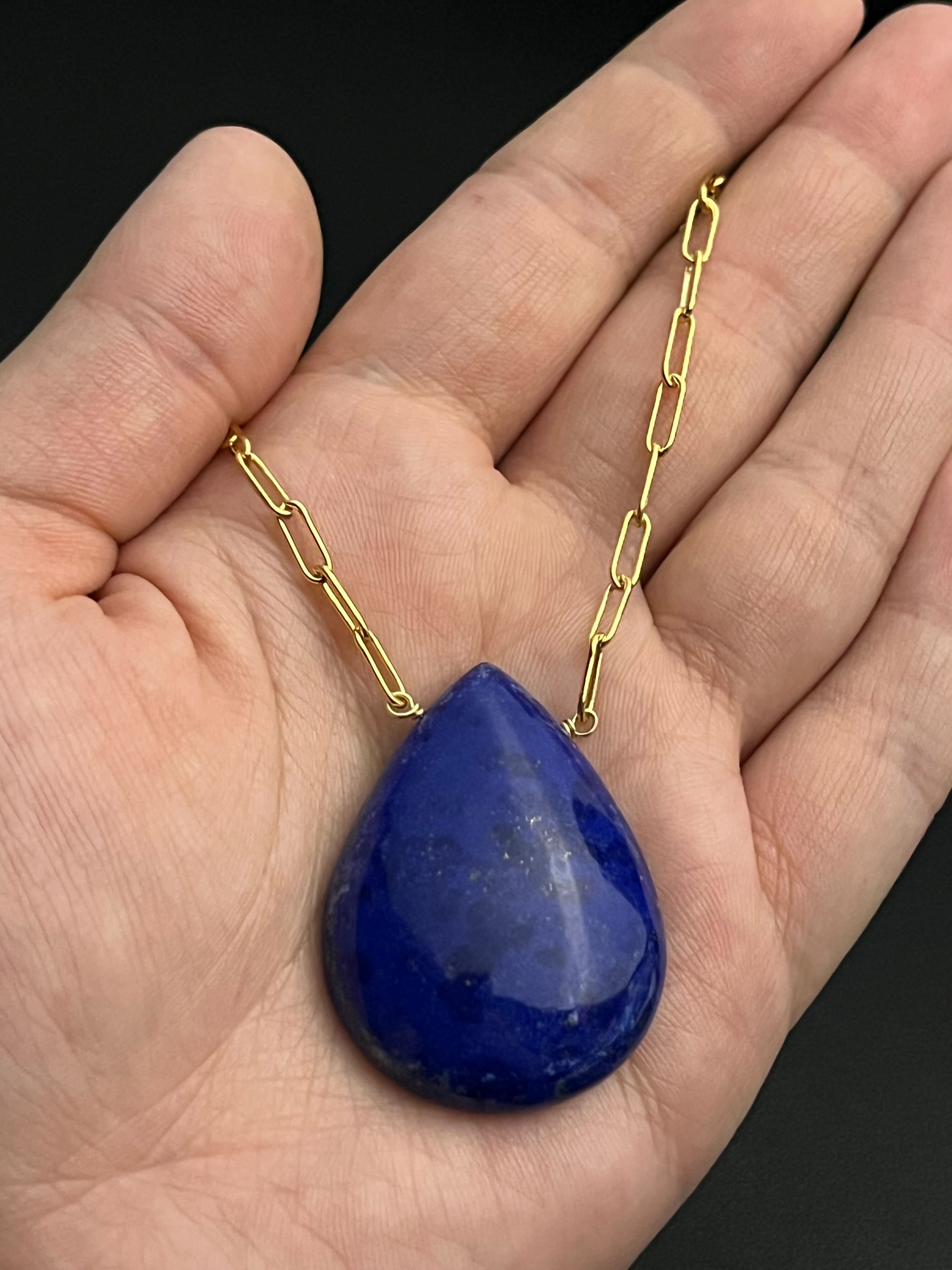 •AEON• lapis lazuli + gold necklace (18"-20")