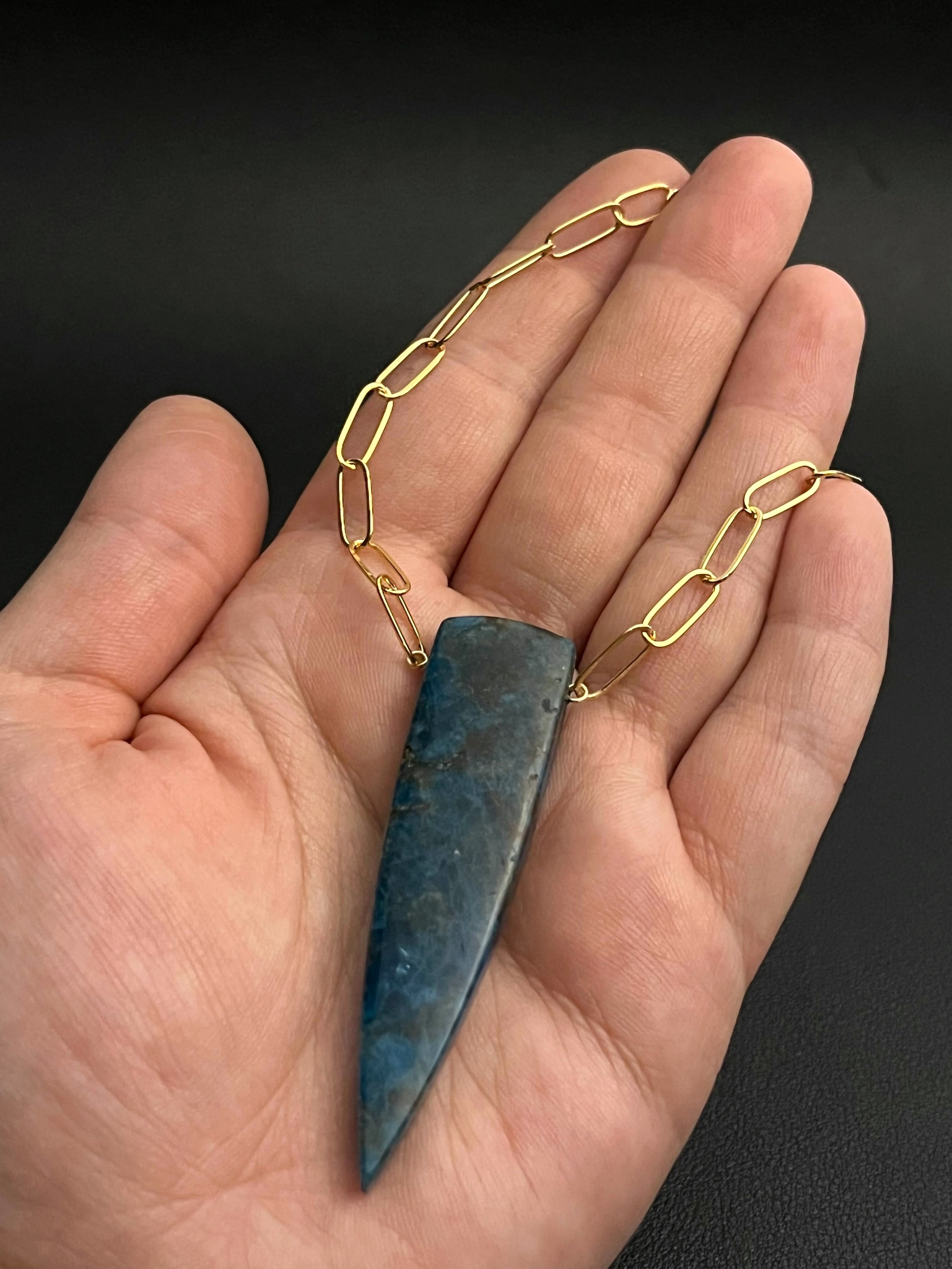 •AEON• apatite + gold necklace (18"-20")