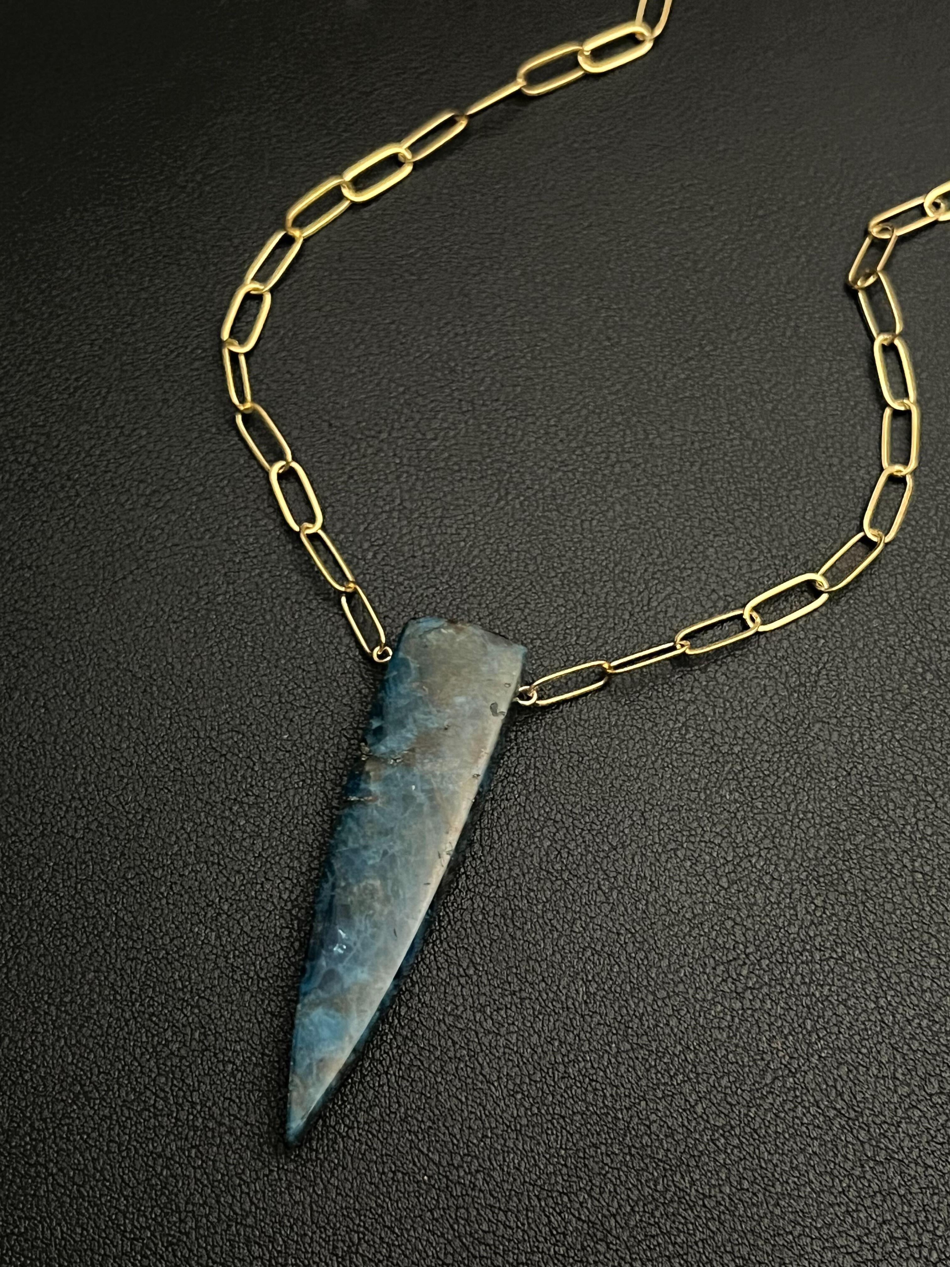 •AEON• apatite + gold necklace (18"-20")