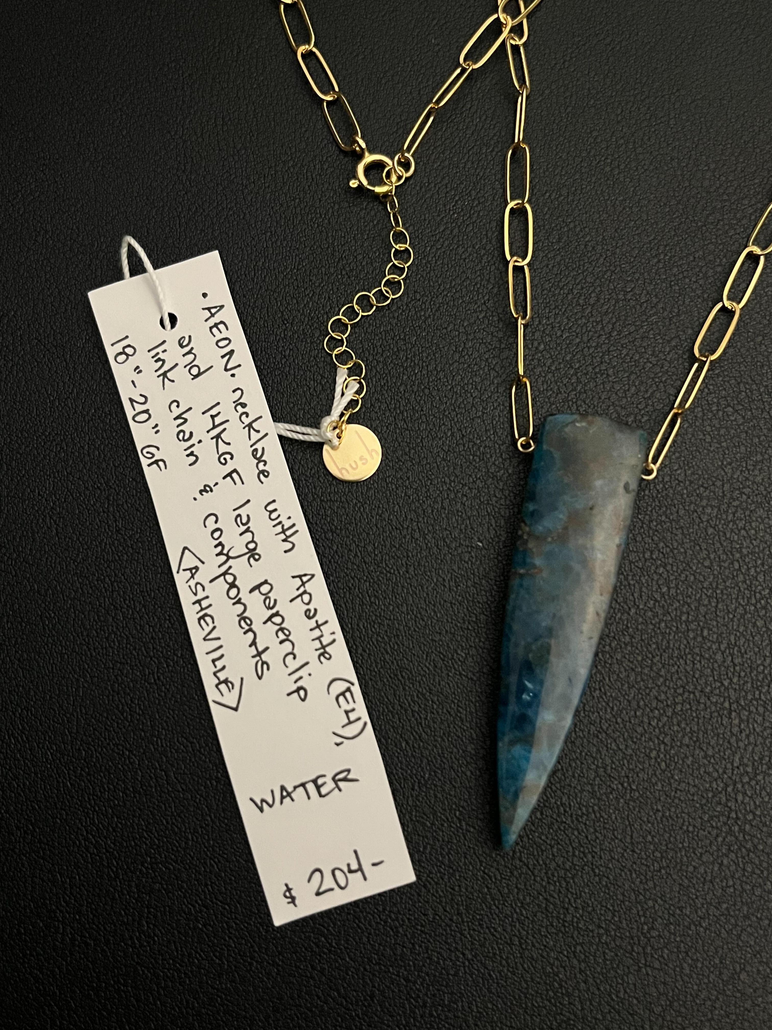 •AEON• apatite + gold necklace (18"-20")