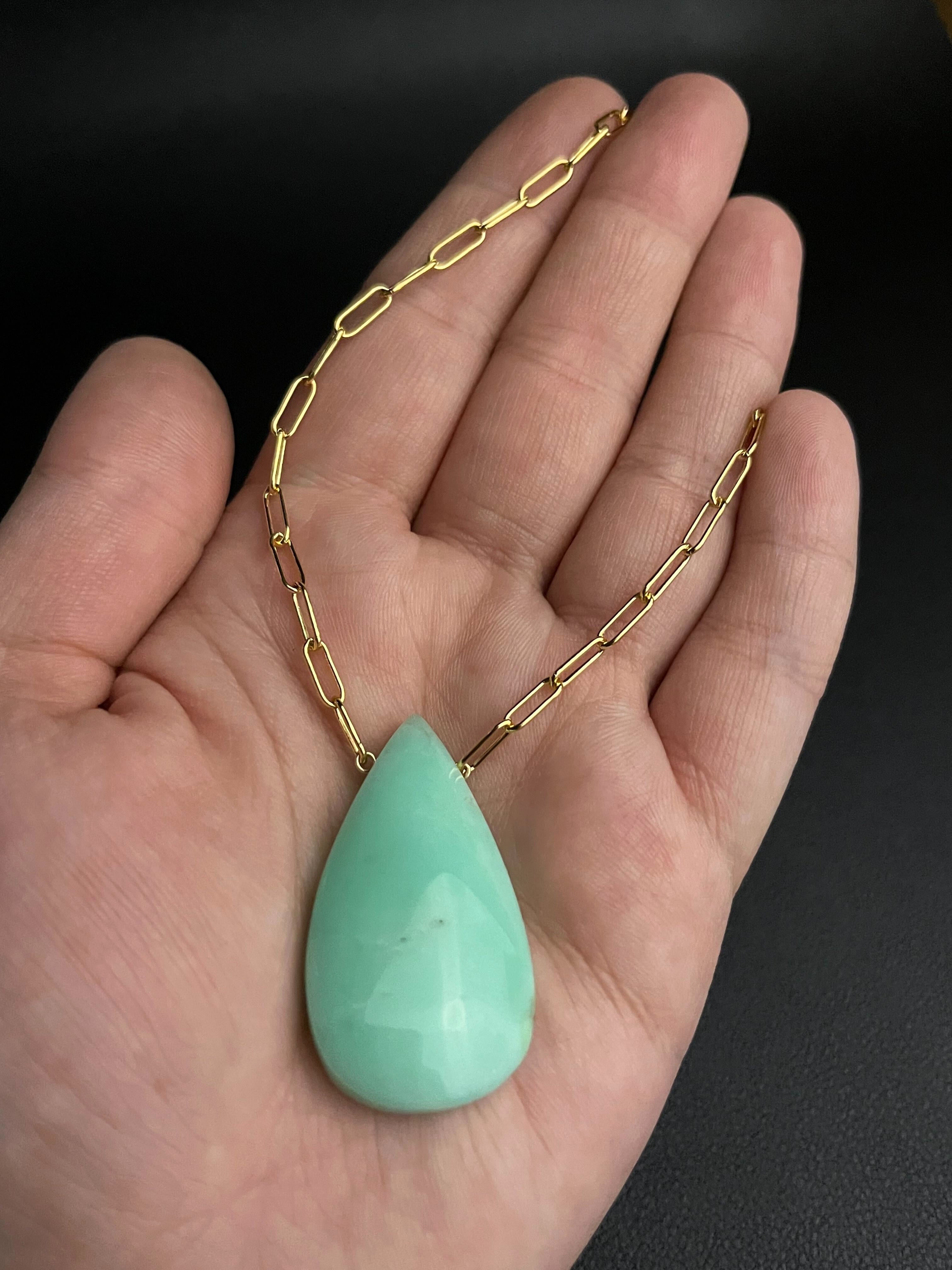 •AEON• chrysoprase + gold necklace (18"-20")