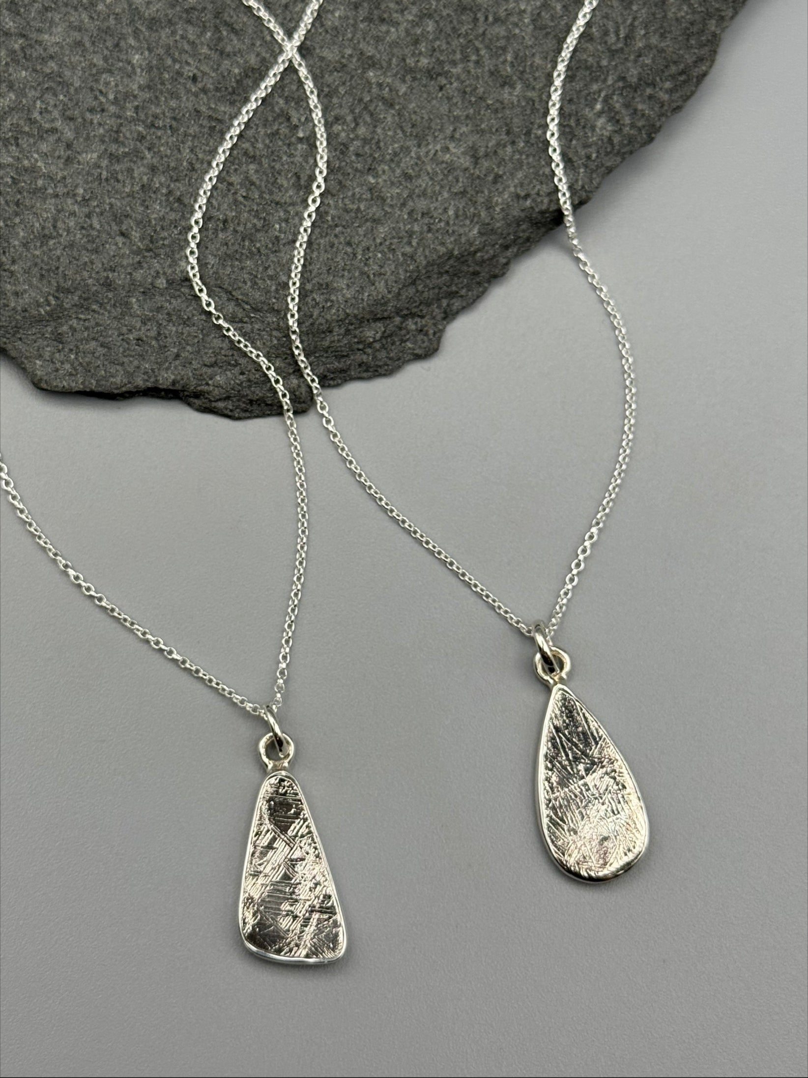 •METEORITE• sterling silver necklace (18" long)