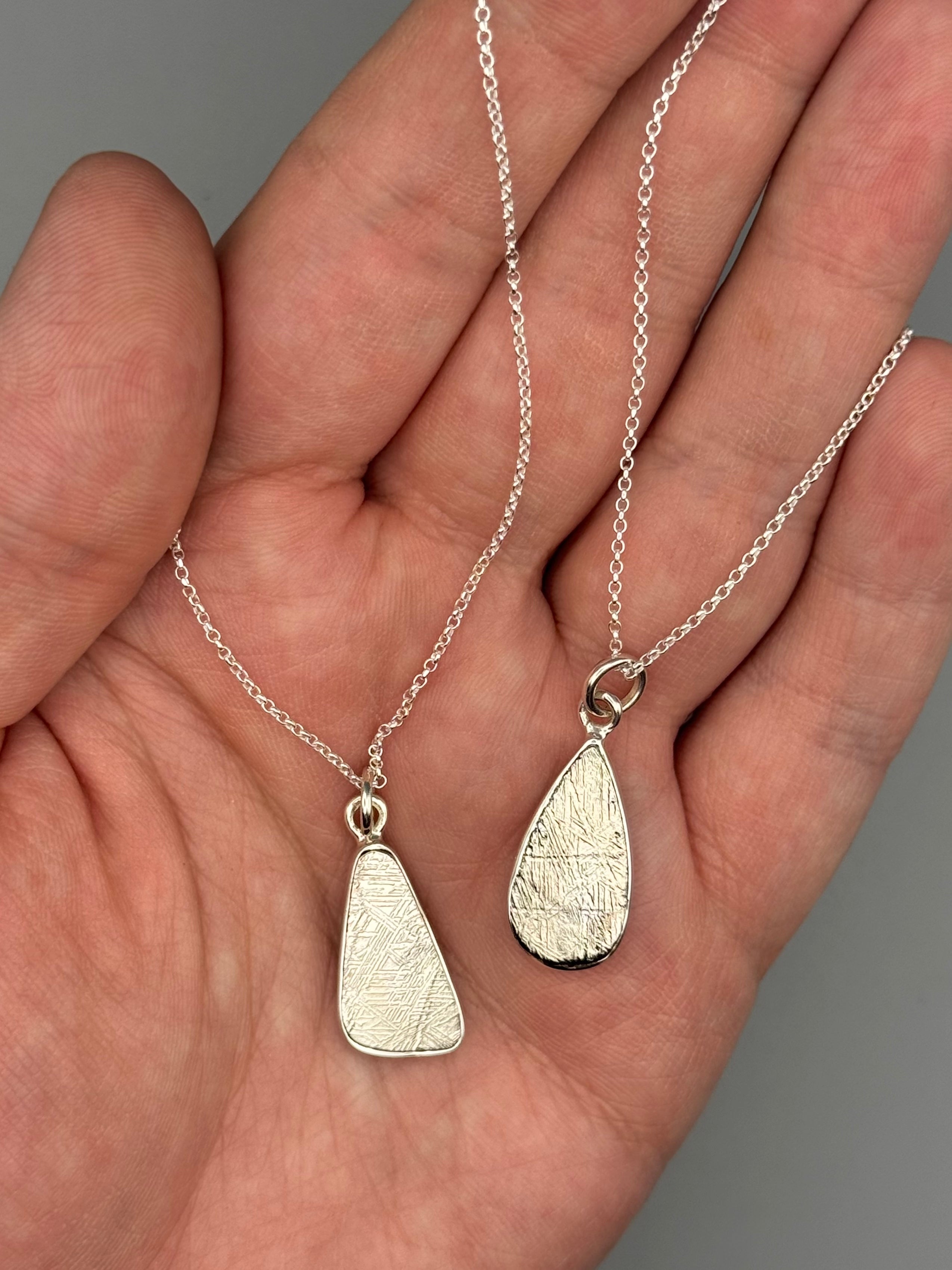 •METEORITE• sterling silver necklace (18" long)