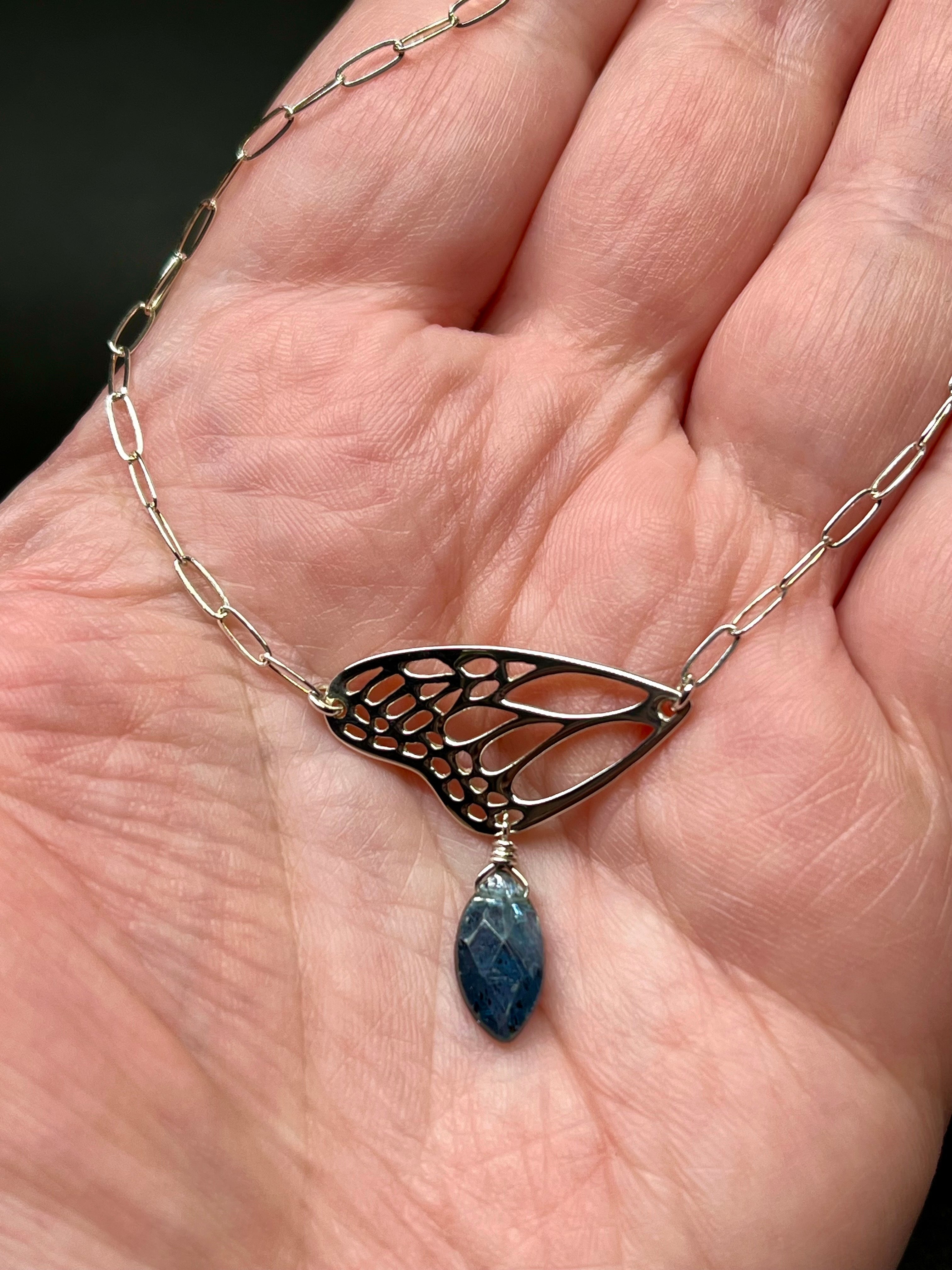 •RENEWAL• royal kyanite + silver necklace (18"-20" long)