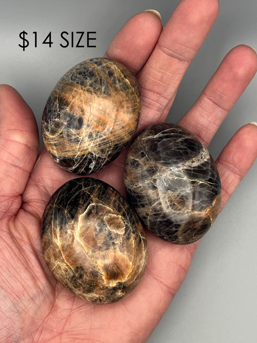 •BLACK MOONSTONE• pebble