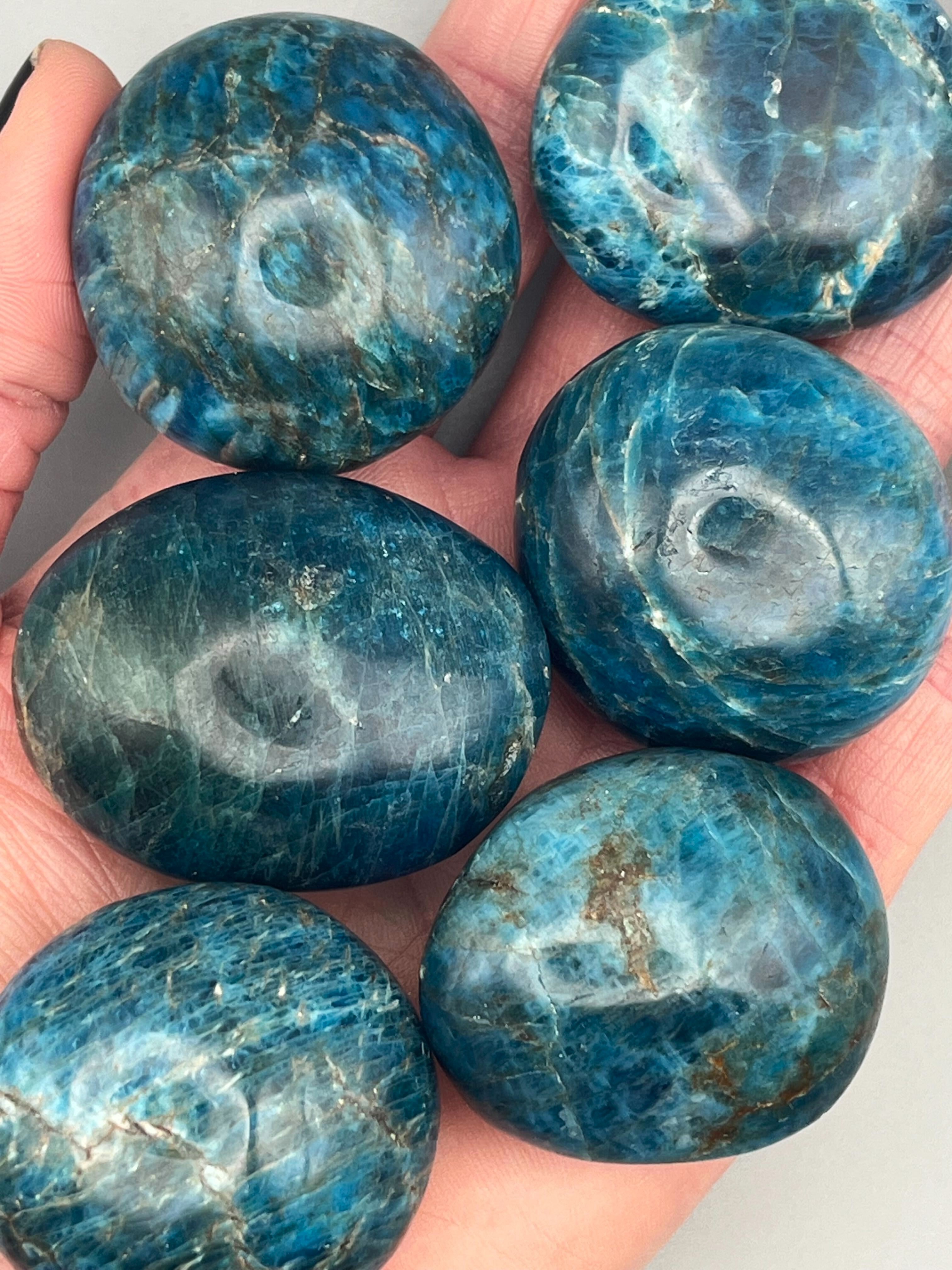 •BLUE APATITE• pebble