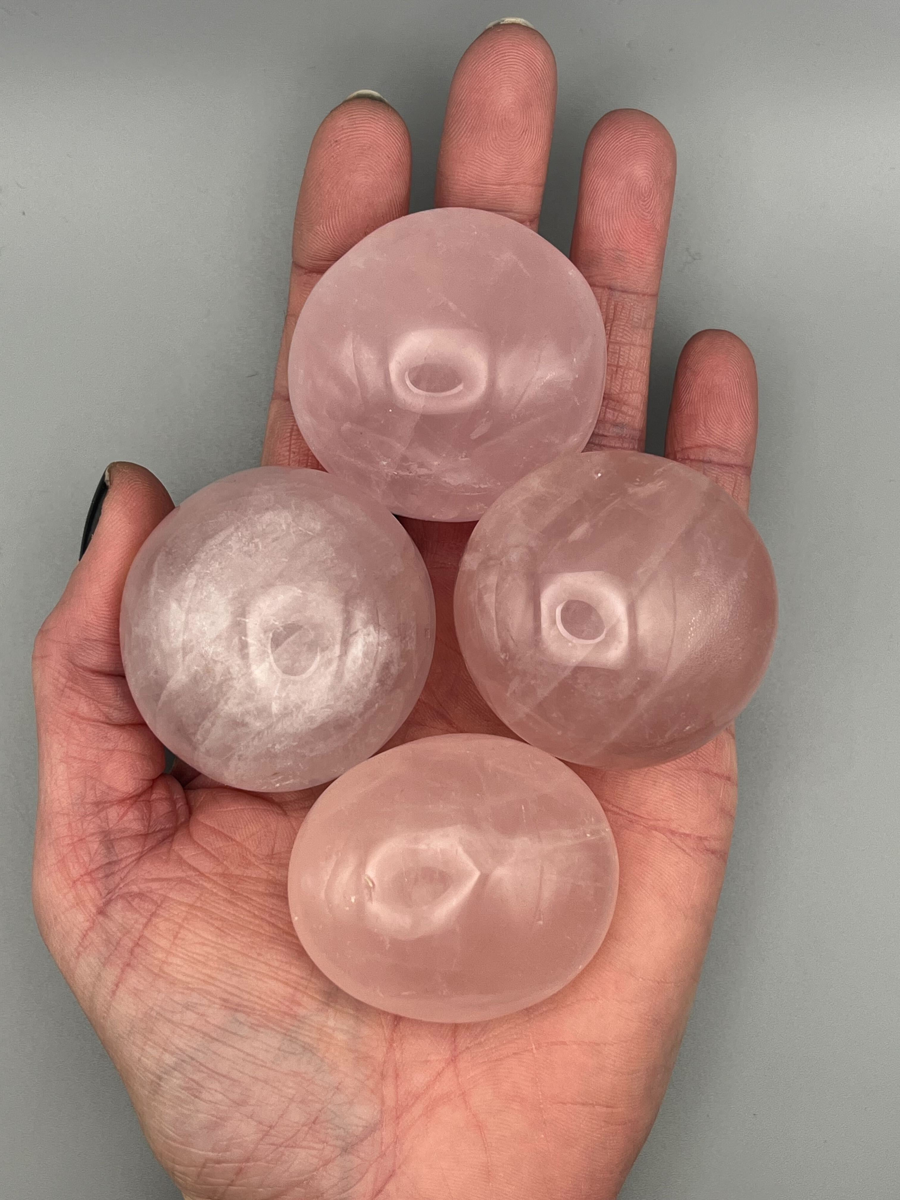 •ROSE QUARTZ• palm stone
