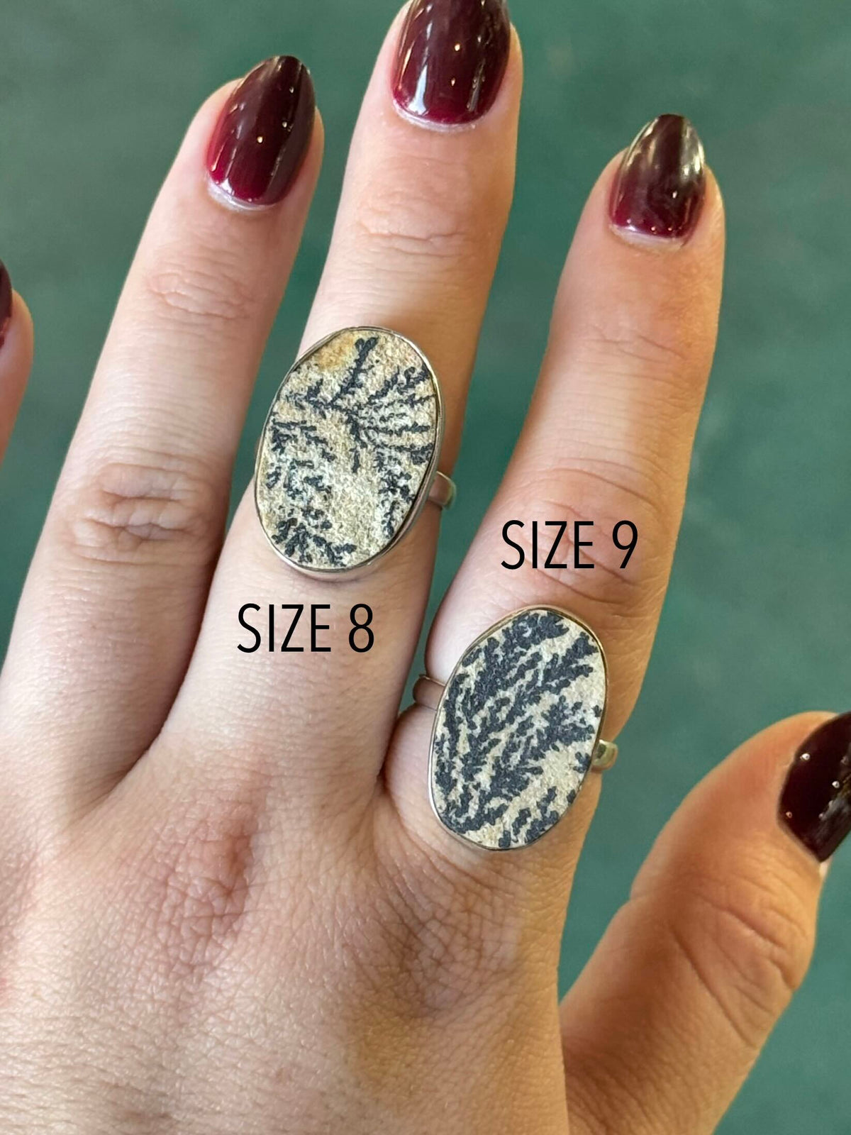 •DENDRITIC SANDSTONE - OVAL• sterling silver ring (various sizes)