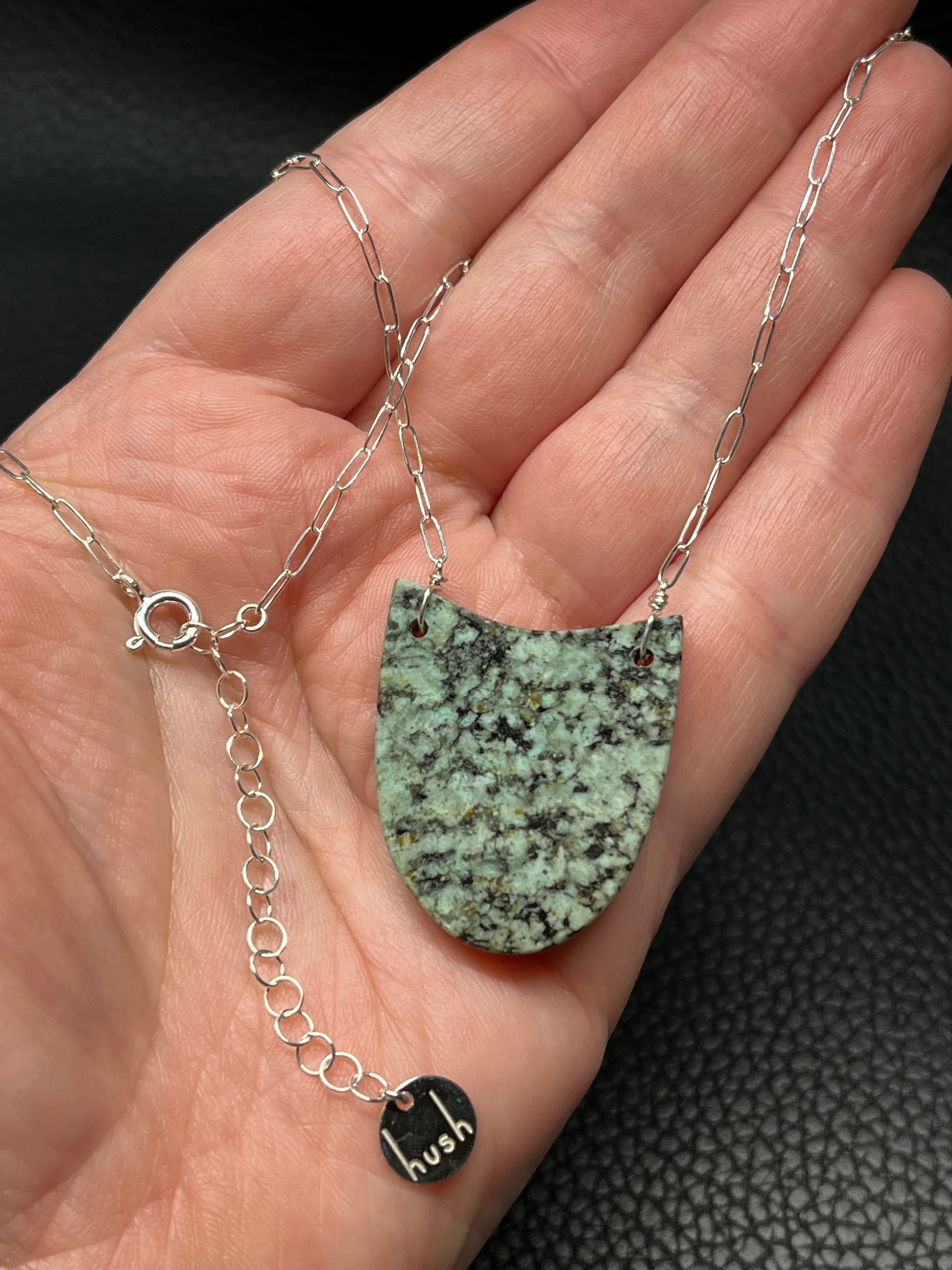 •AEON• african turquoise + silver necklace (18"-20")