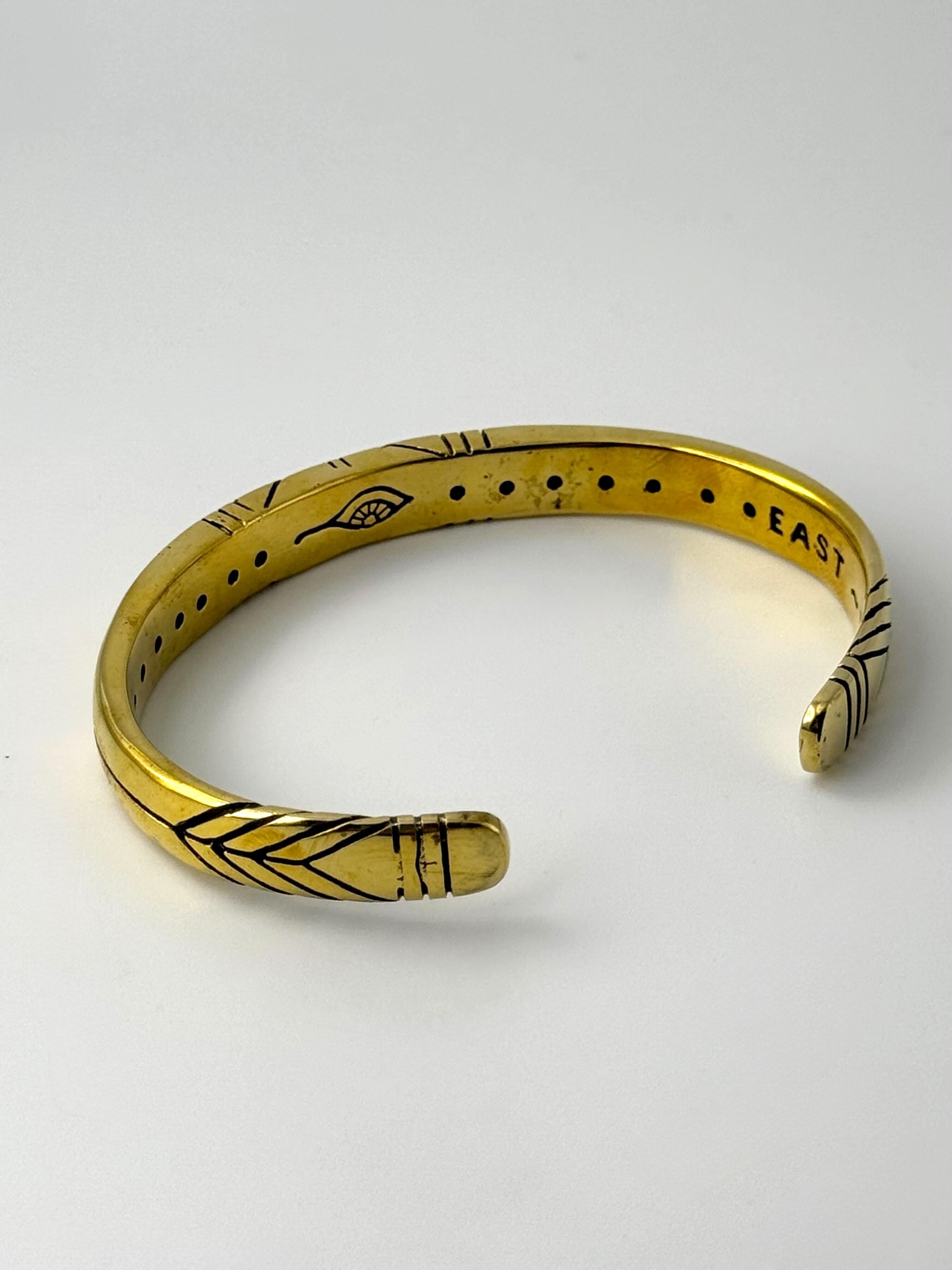 •MEDICINE WHEEL• unisex brass cuff