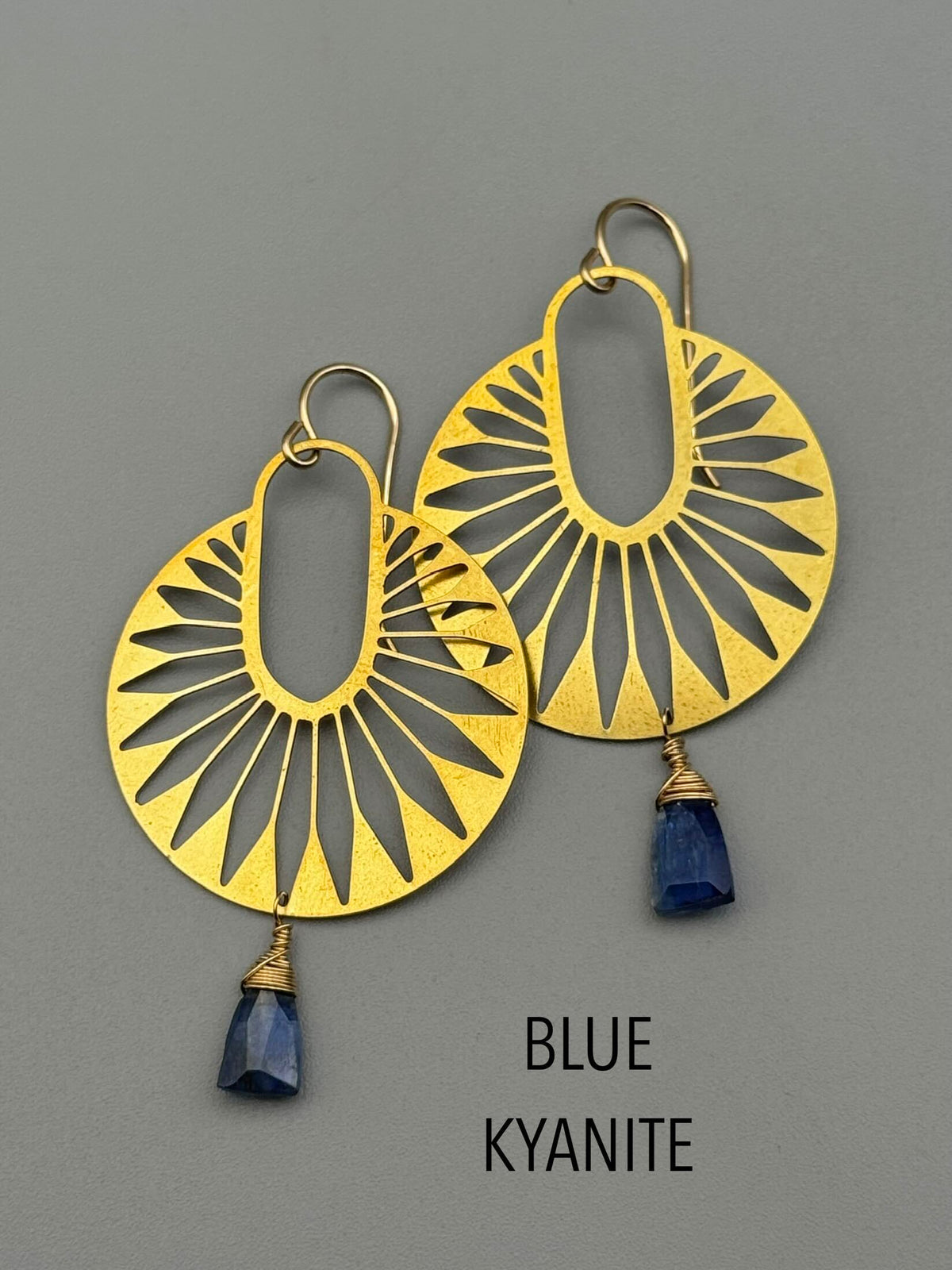 •DECO PALMS• gold earrings (various stones)