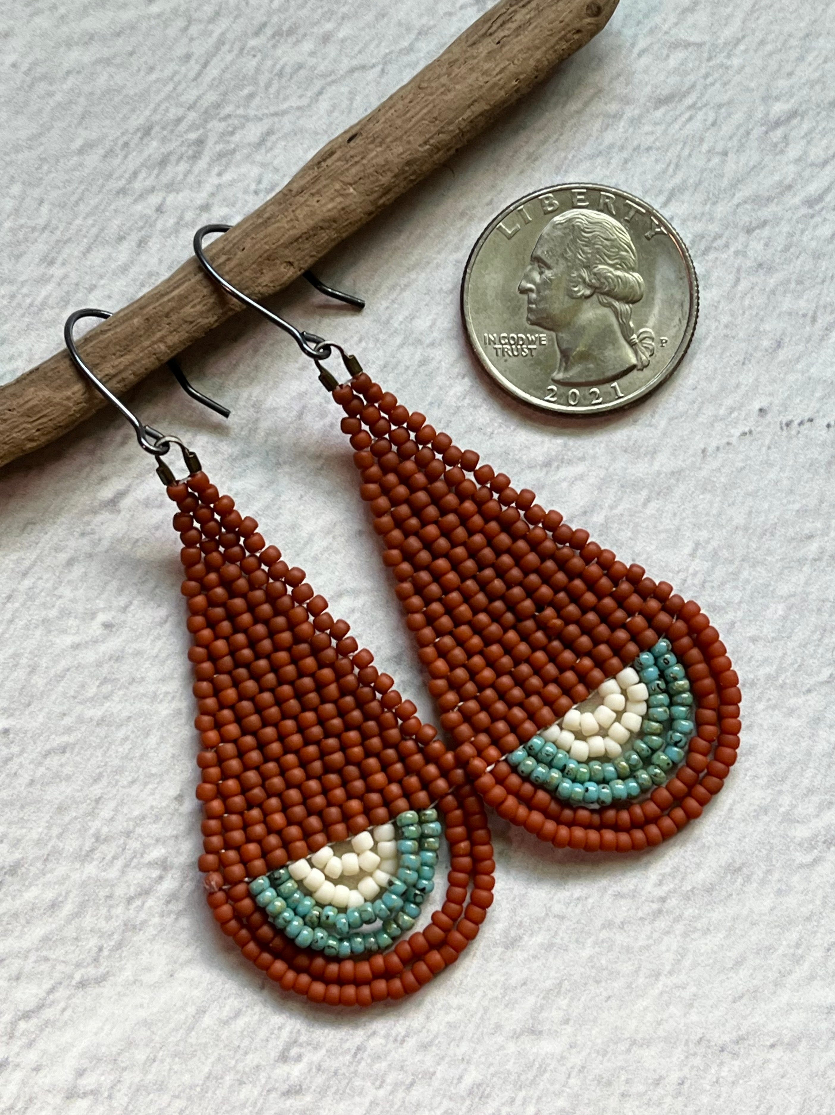 • OAKLYN • beaded fringe dangle earrings