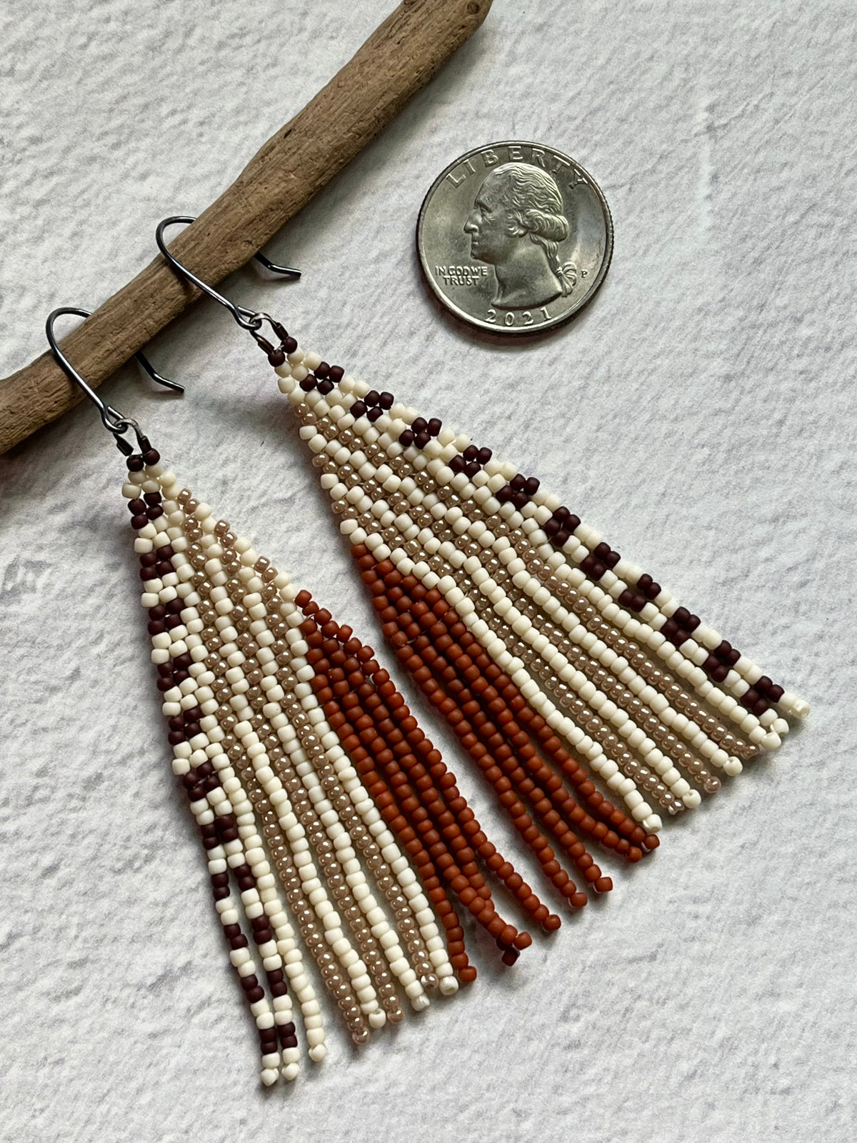 • ISABELLE • beaded fringe dangle earrings