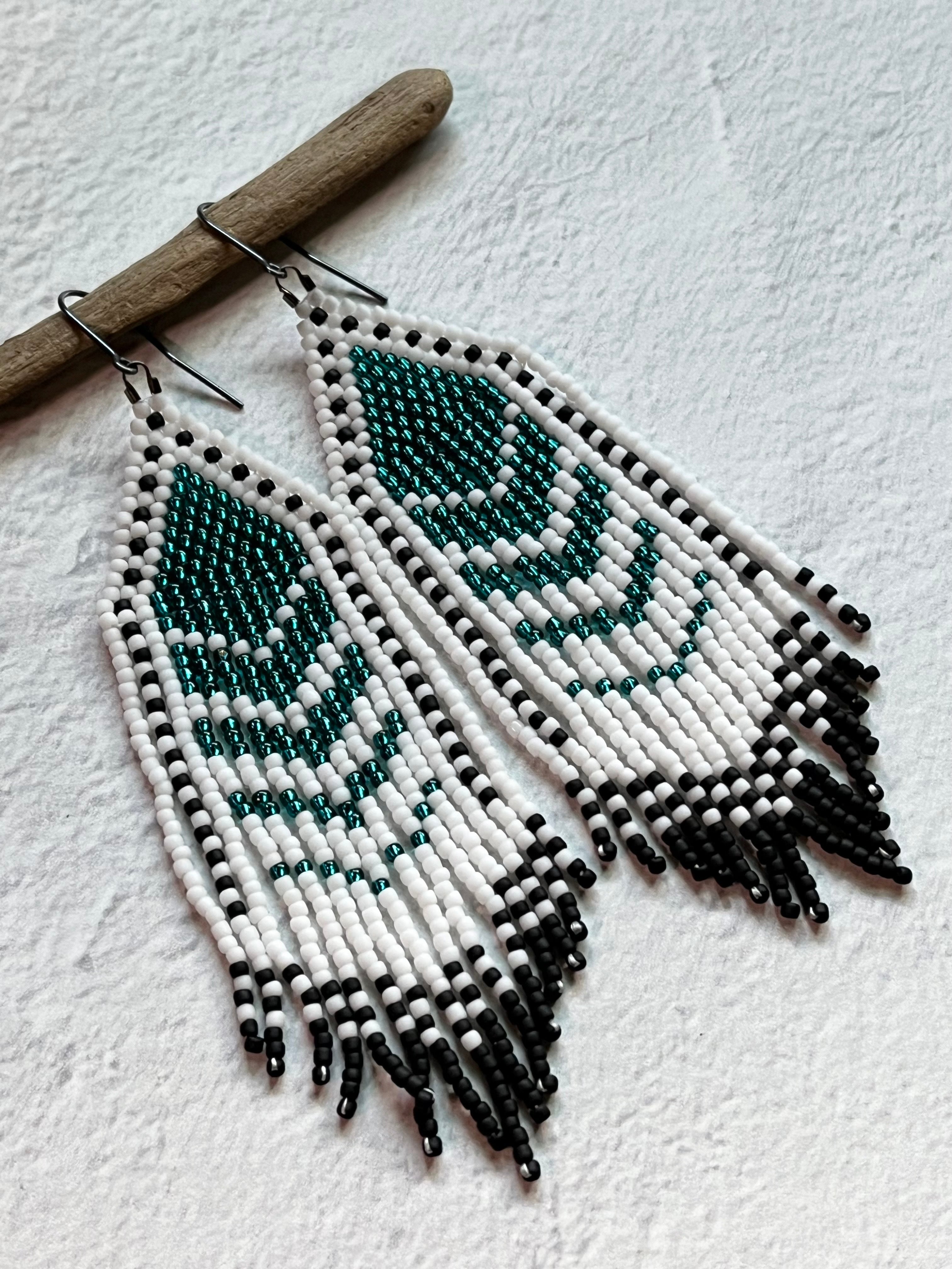 • ARLA • beaded fringe dangle earrings