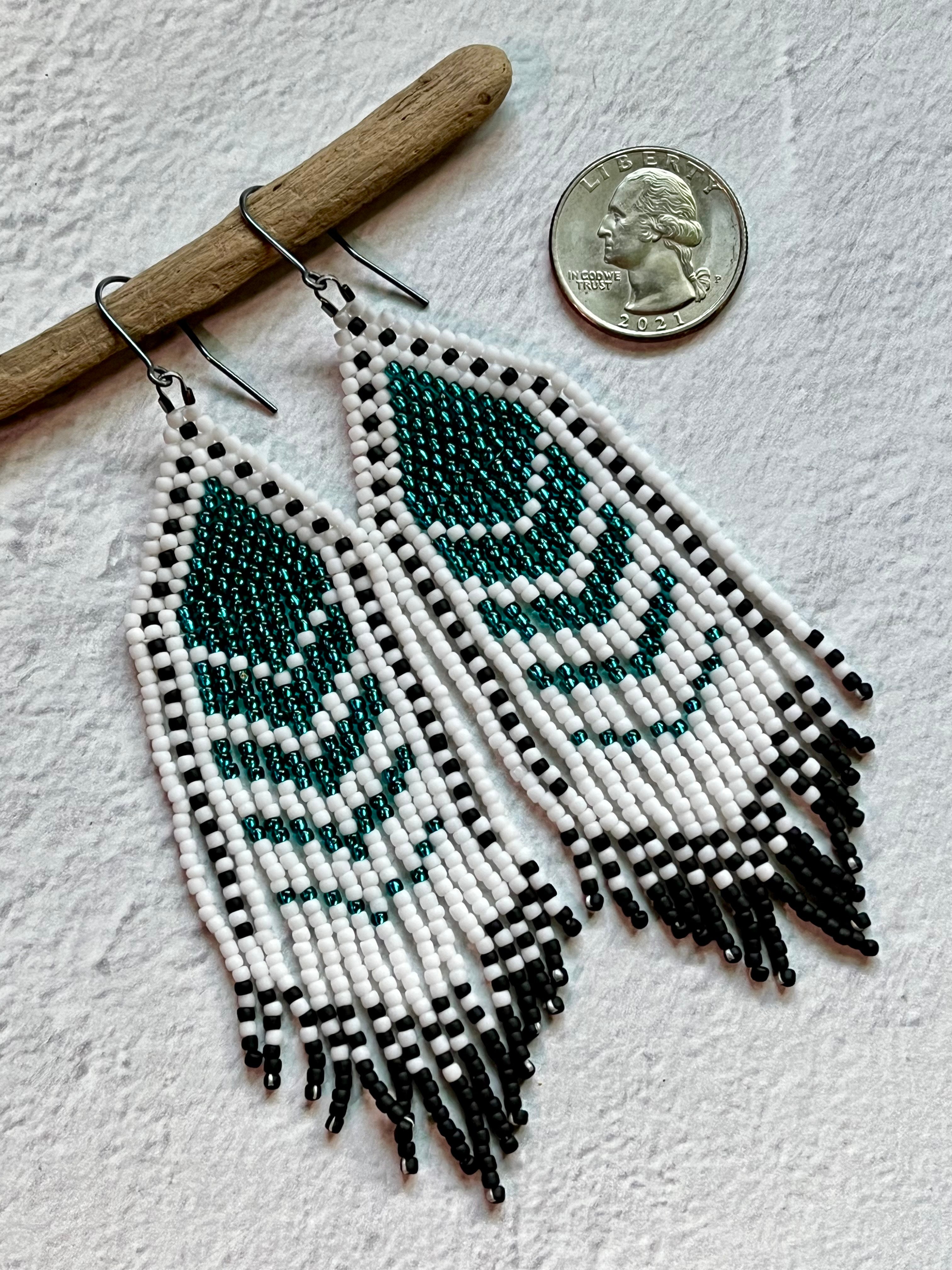 • ARLA • beaded fringe dangle earrings