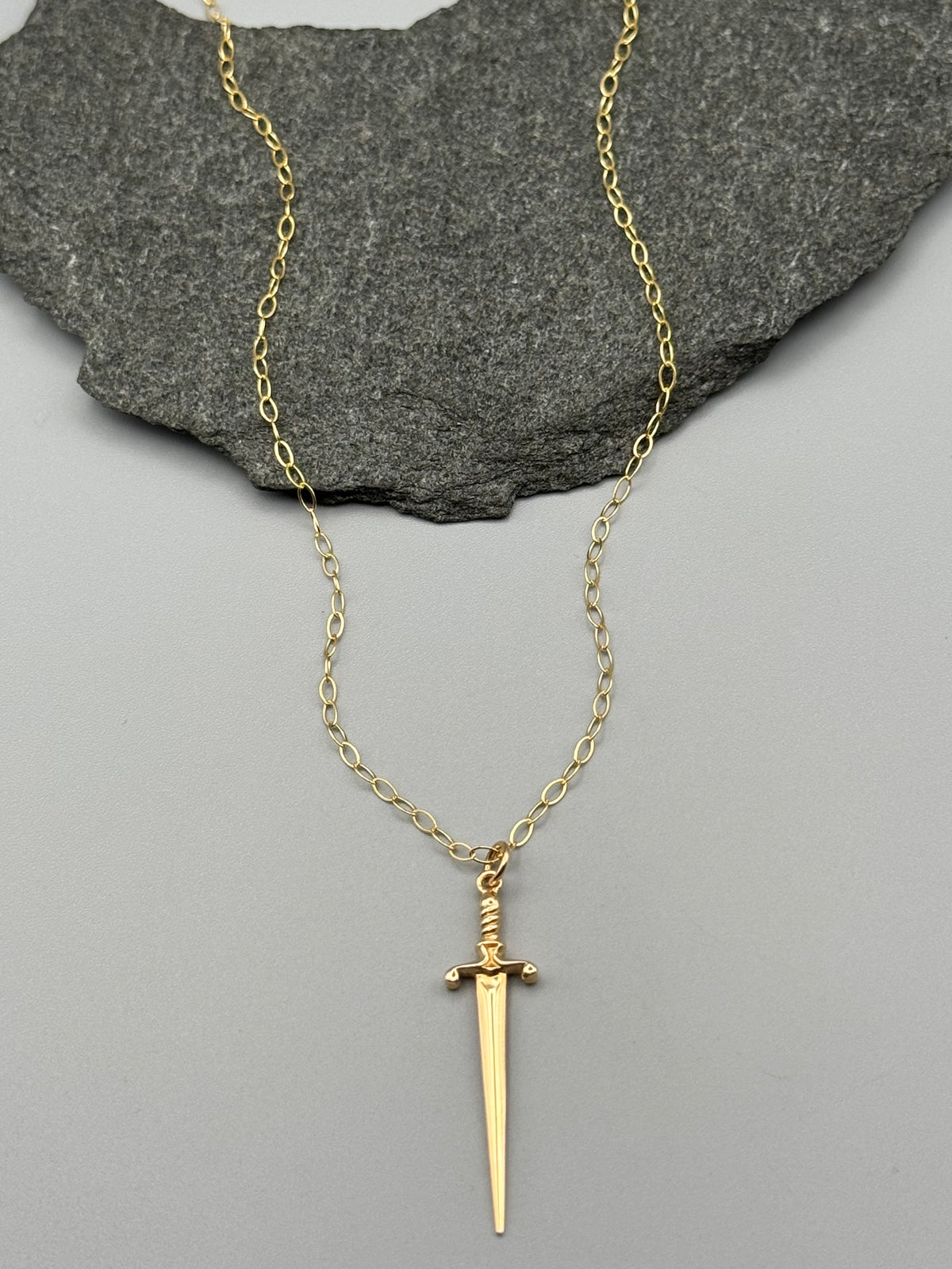 •BIG DAGGER• gold necklace