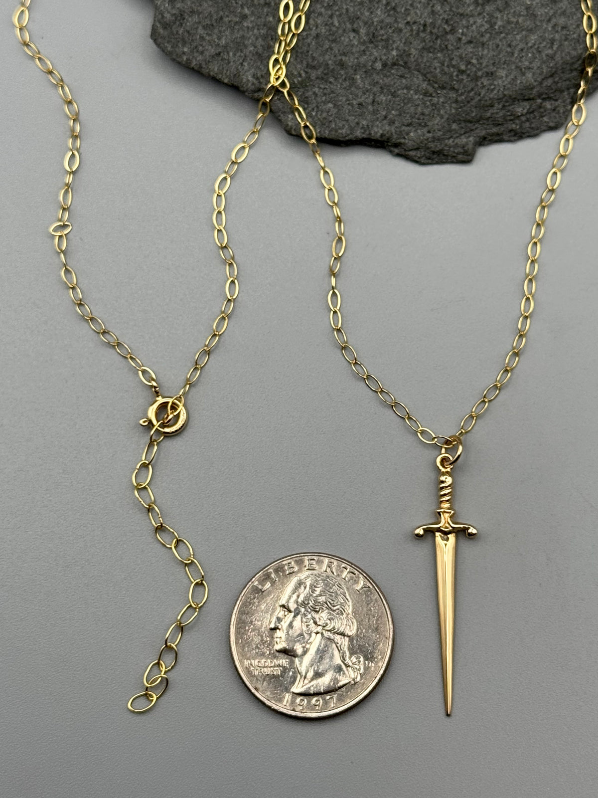 •BIG DAGGER• gold necklace