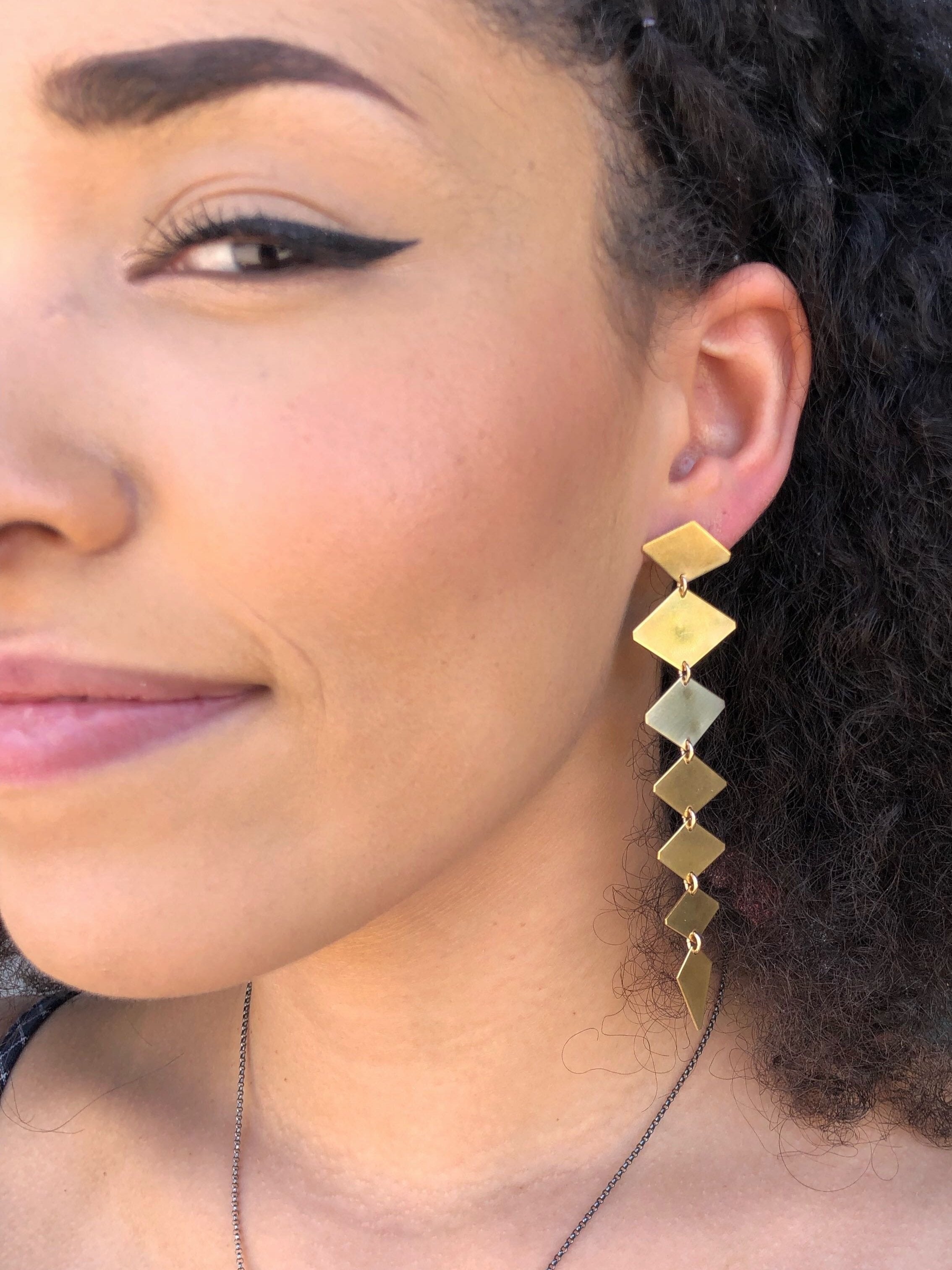 •DIAMOND LINA• gold post earrings