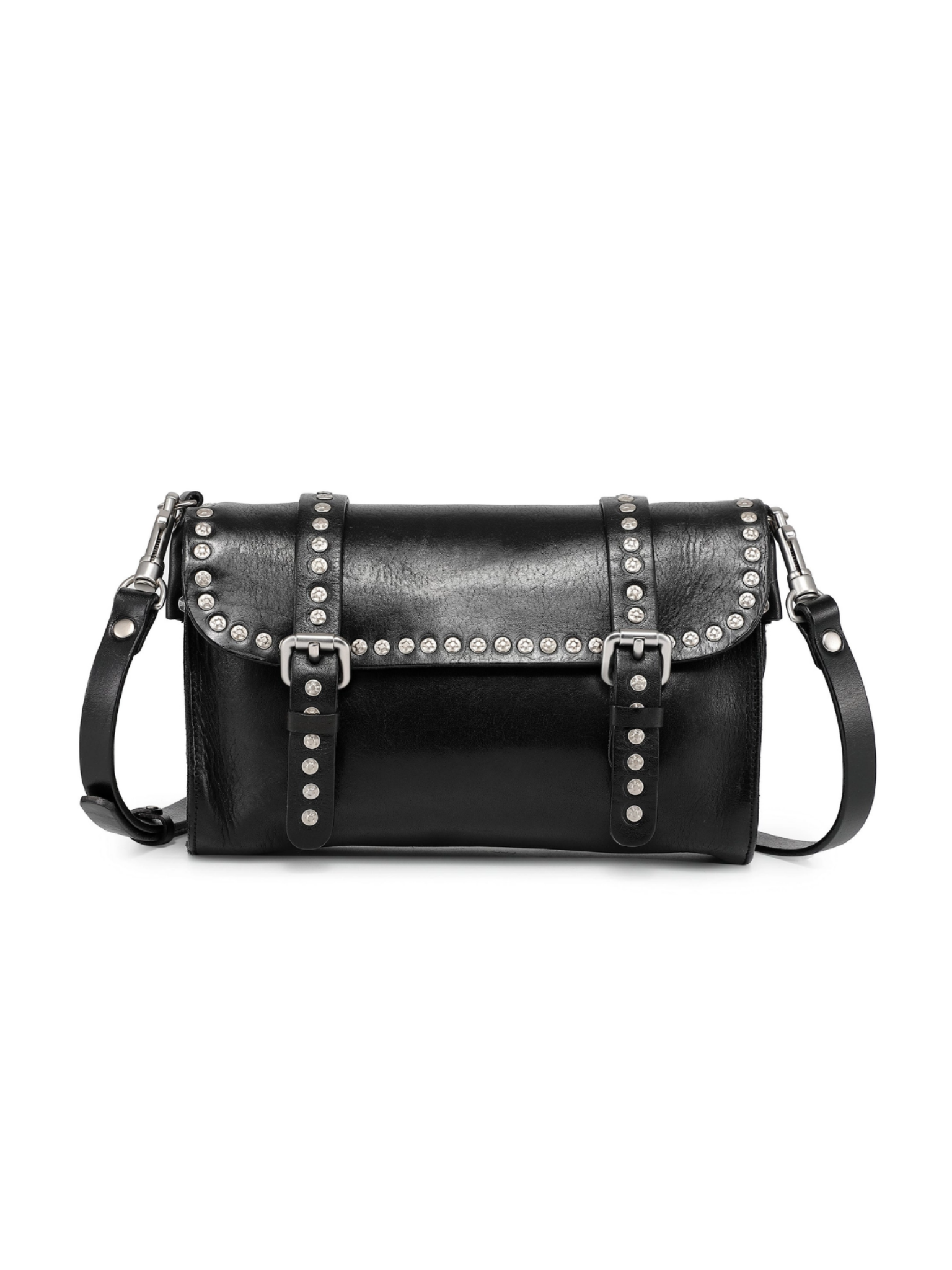 •LONDON• genuine leather studded crossbody