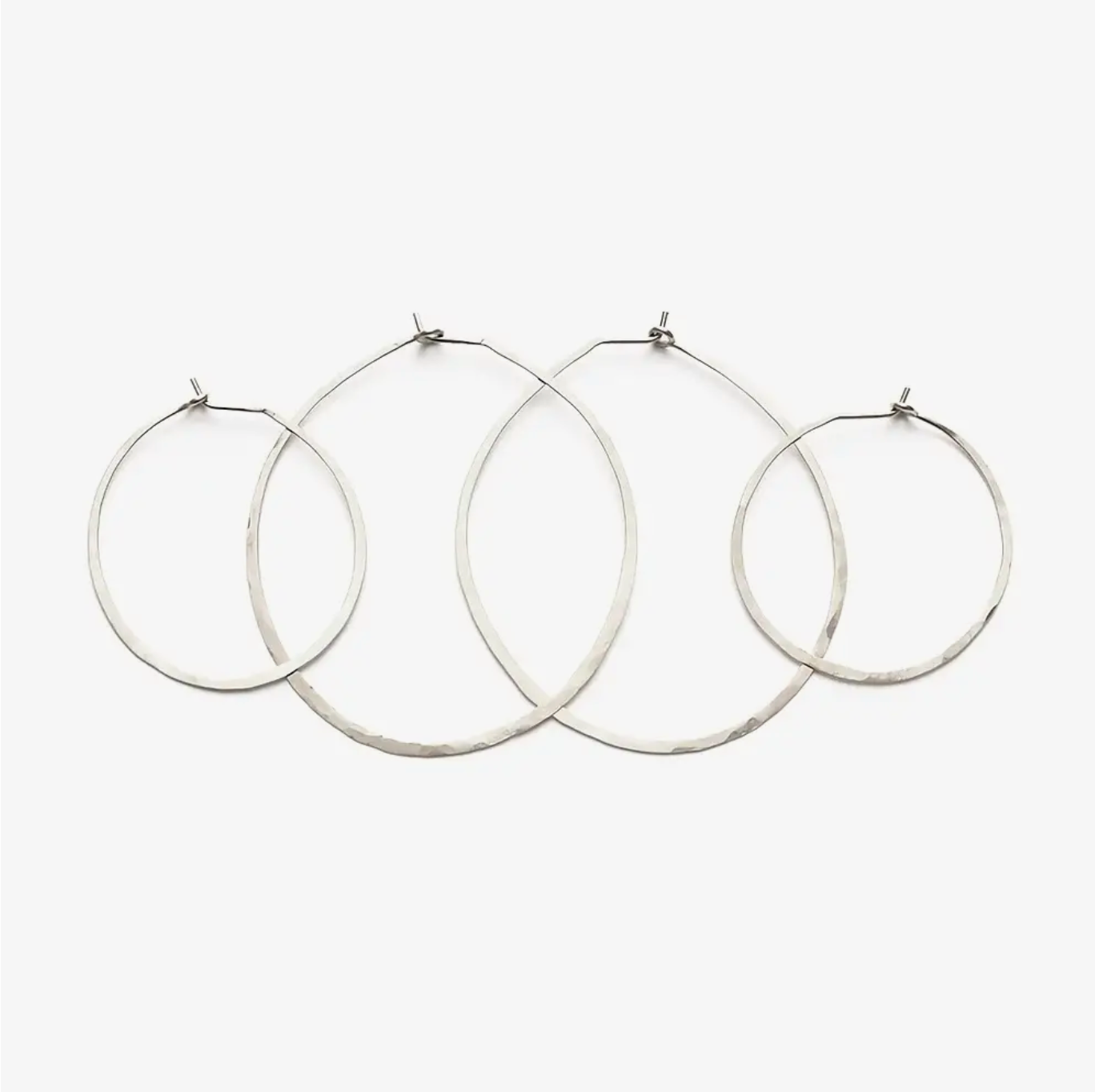 • HAMMERED HOOP • sterling silver hoop earrings