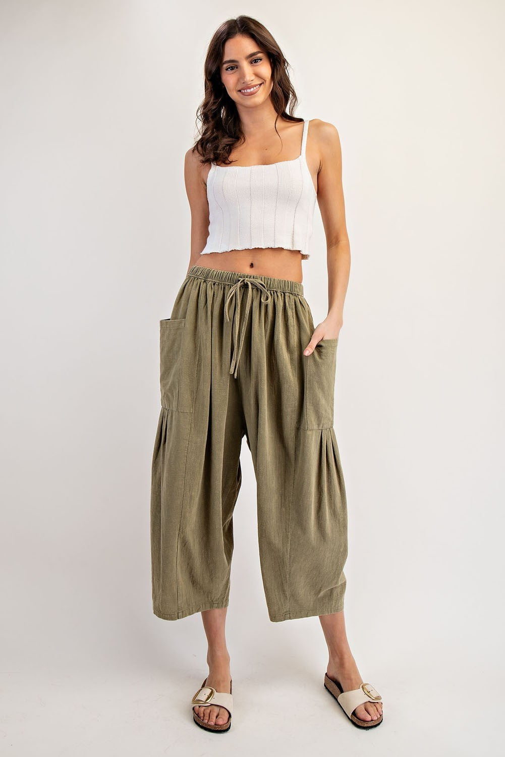 •NORA• side pocket cropped pants