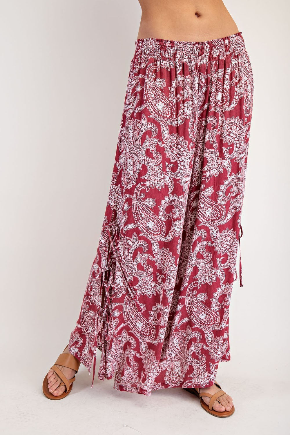 •PARVATI• side tie paisley pants