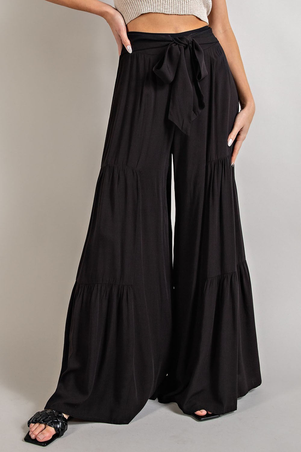 •CASCADE• tiered wide leg pants