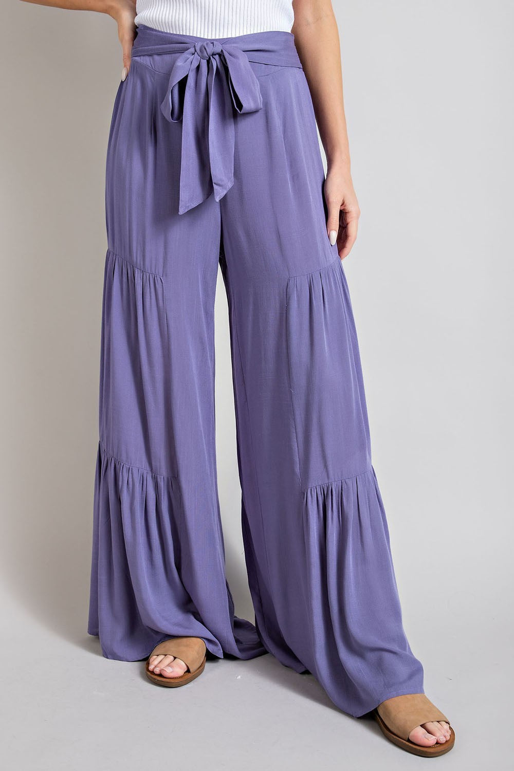 •CASCADE• tiered wide leg pants