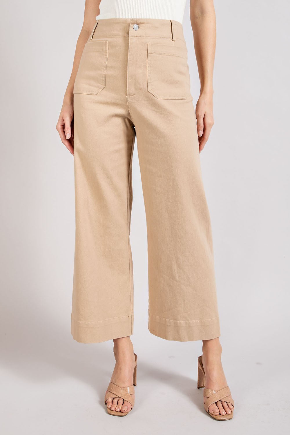 •CORDELIA• cropped straight leg denim pants