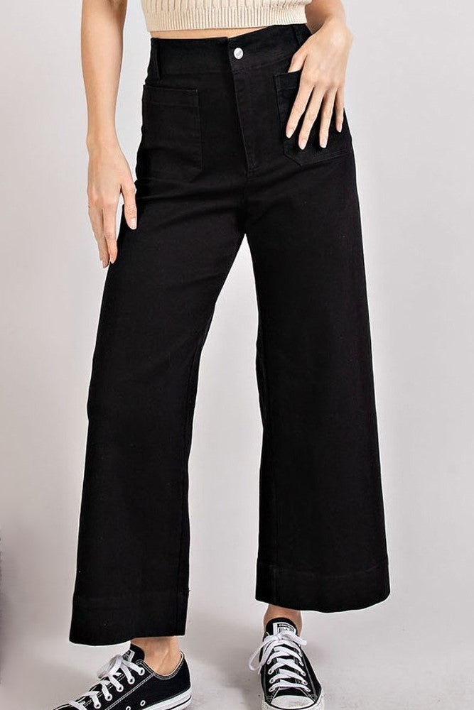 •CORDELIA• cropped straight leg denim pants