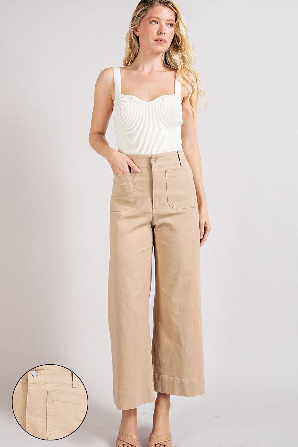 •CORDELIA• cropped straight leg denim pants