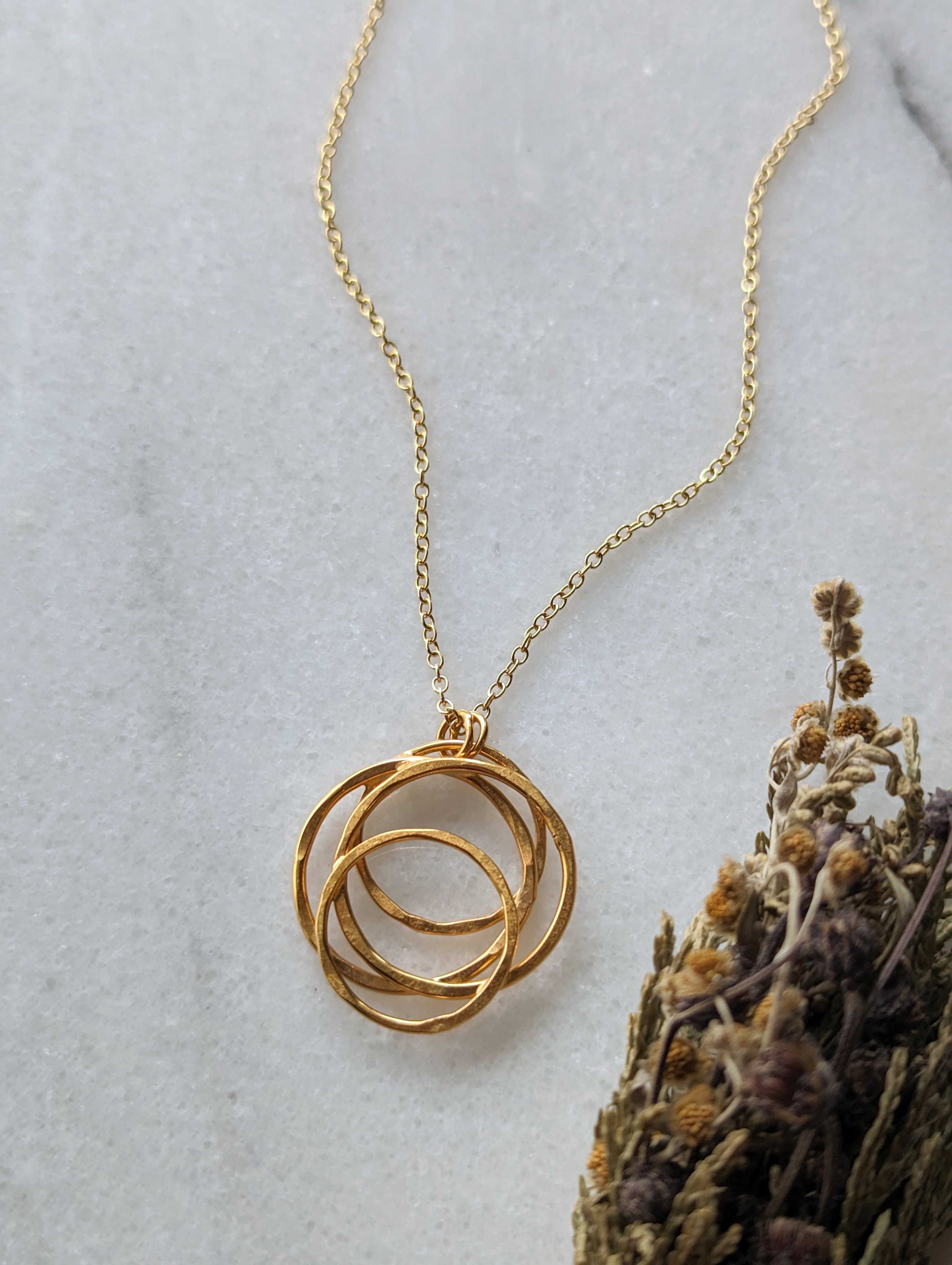 •TINY GALAXY• gold vermeil necklace