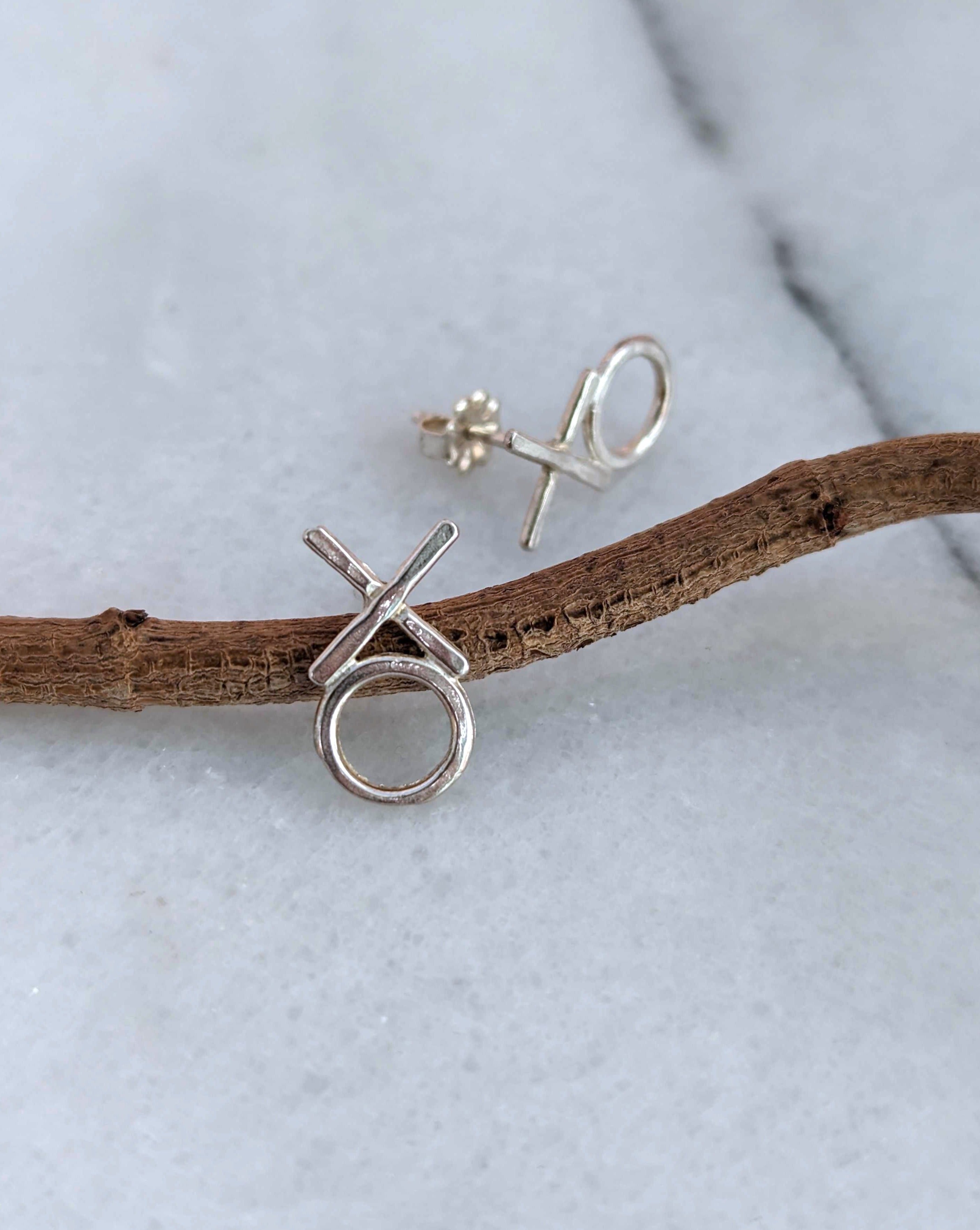 •XOXO• silver stud earrings