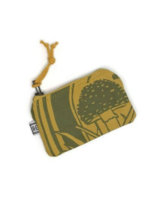 •CARD POUCH - AMANITA• waxed canvas bag